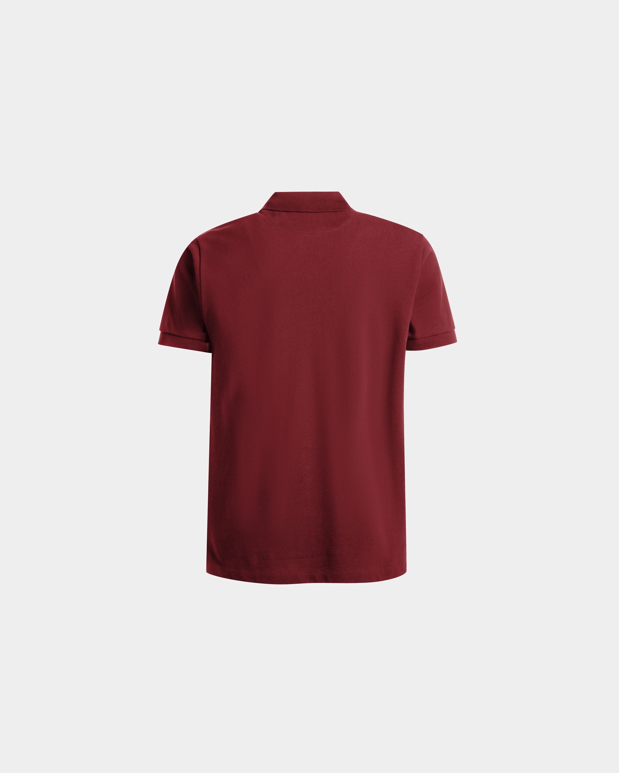 Emblem Poloshirt Aus Bordeauxroter Baumwolle - Herren - Bally - 07