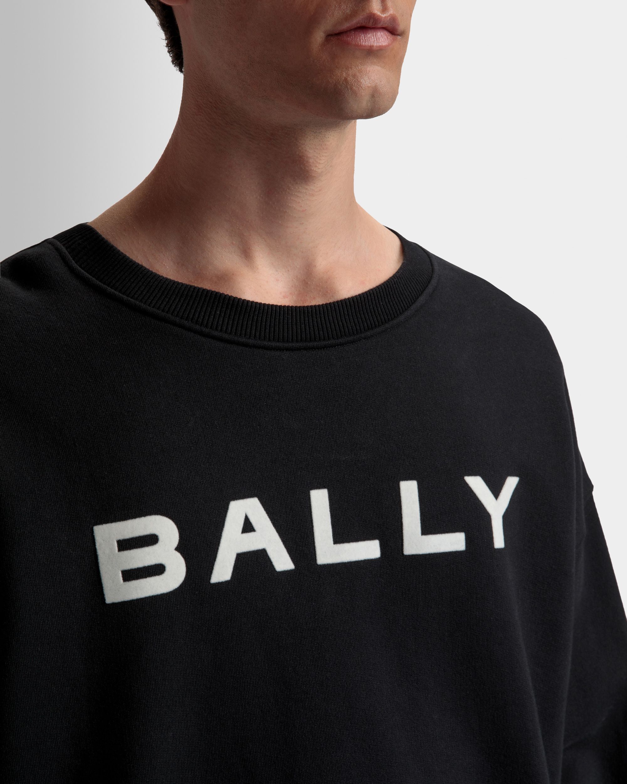 Logo Sweatshirt Aus Schwarzer Baumwolle - Herren - Bally - 04