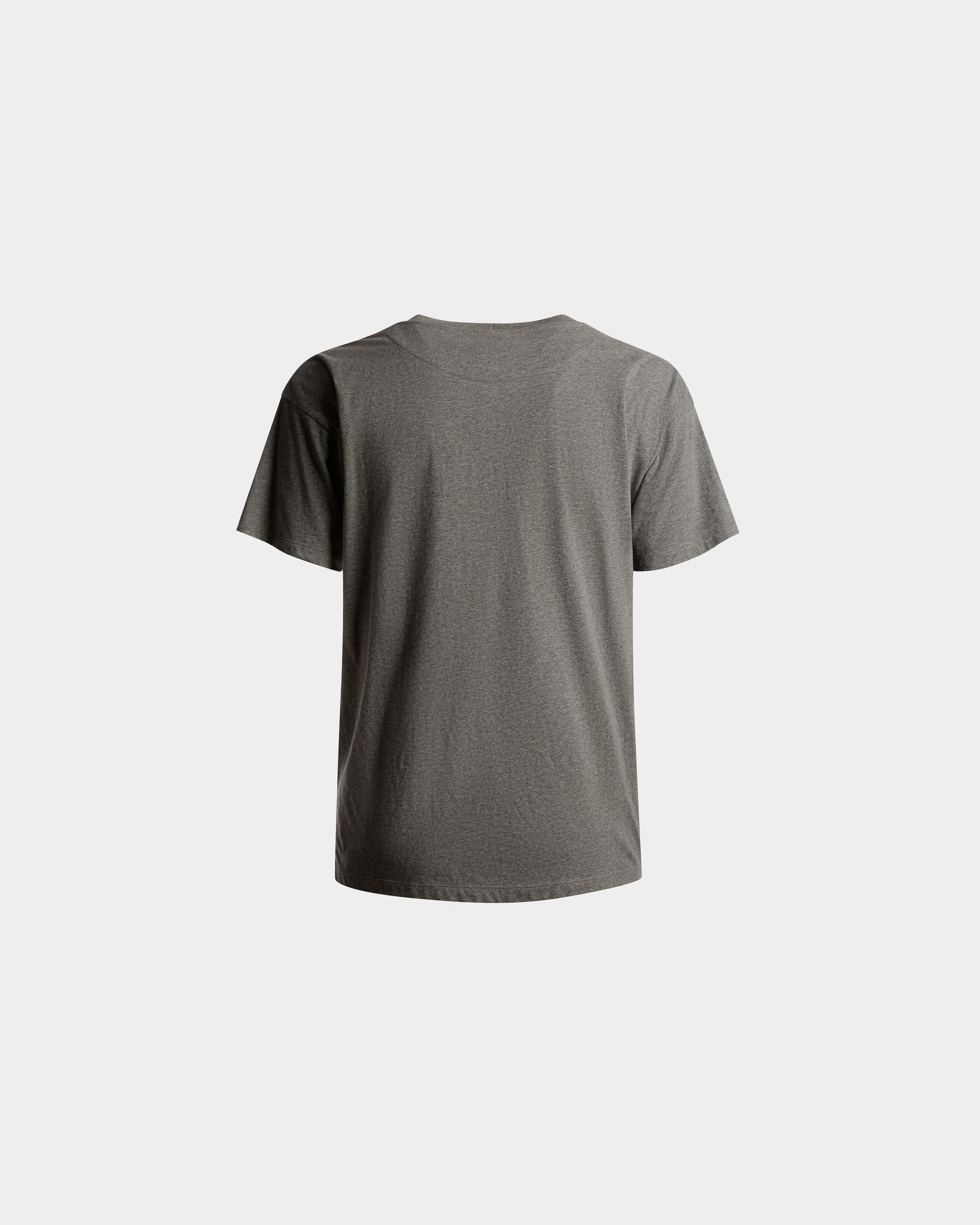 Camiseta Con Logotipo De Algodón En Gris Jaspeado - Hombre - Bally - 07