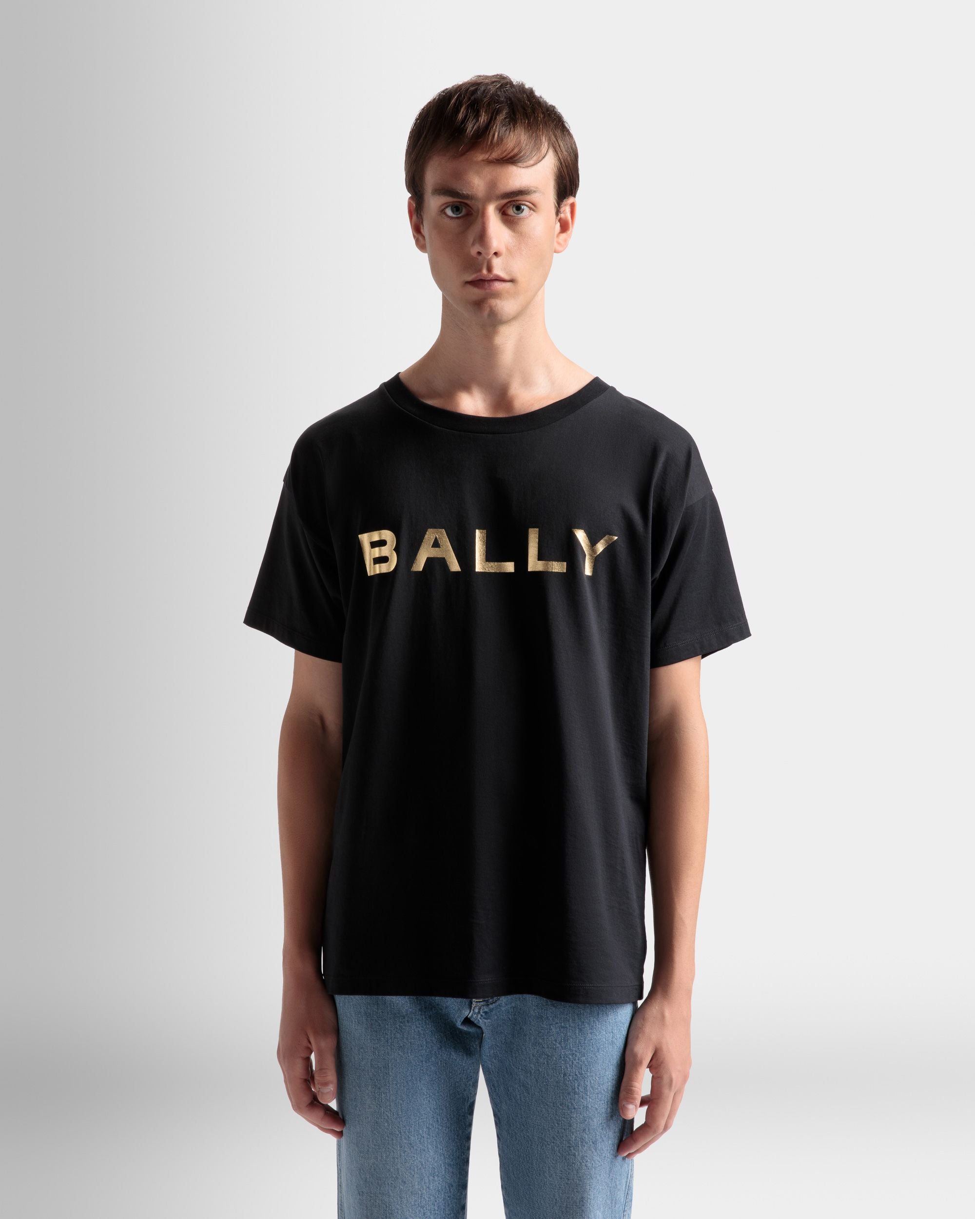 Camiseta Con Logotipo De Algodón En Negro - Hombre - Bally - 03