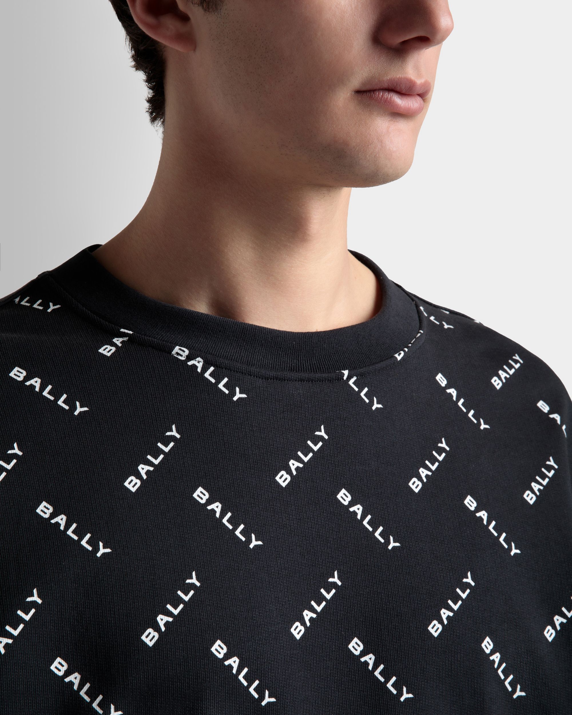 Sweatshirt In Dark Blue Cotton - Men's - Bally - 04