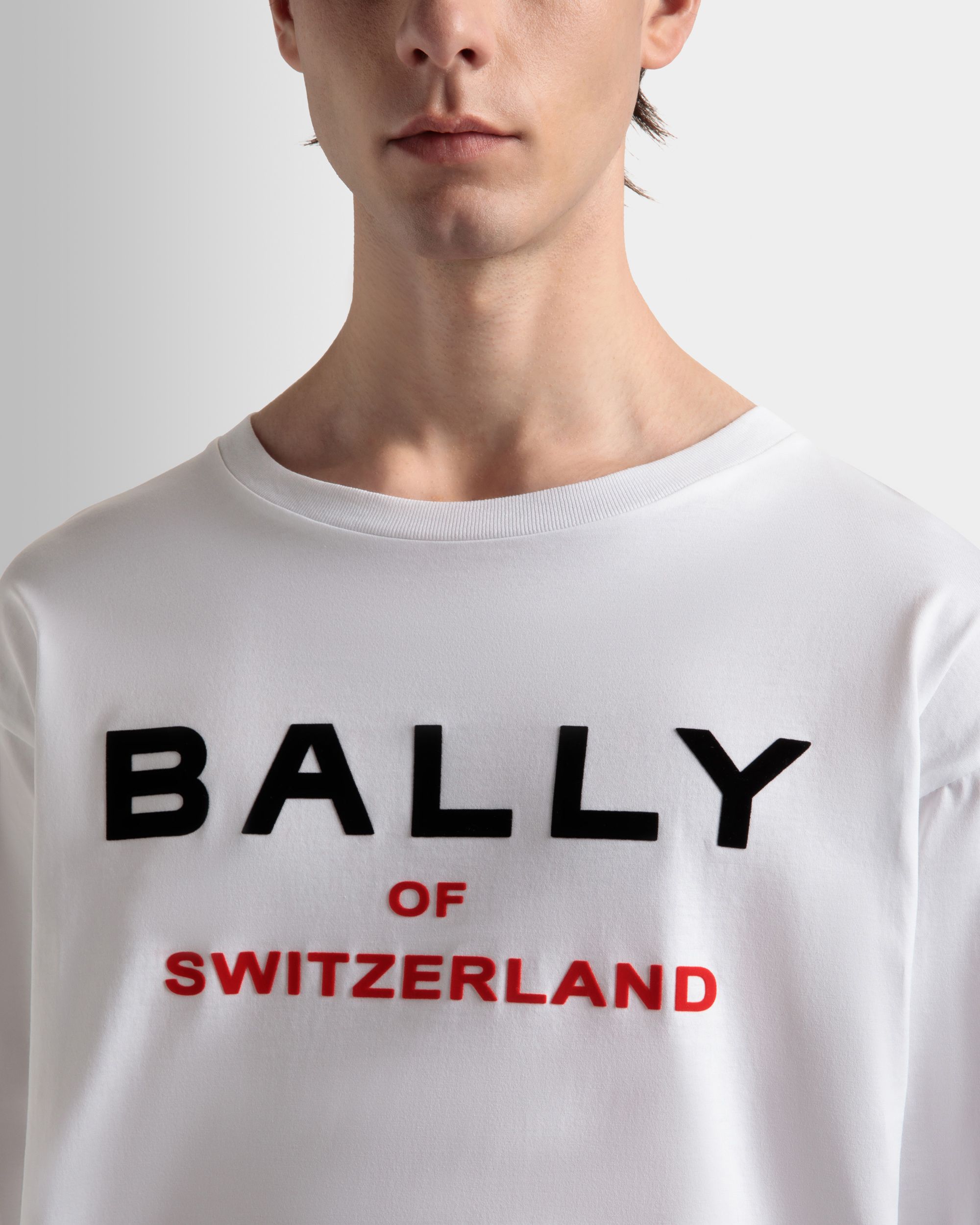 T-Shirt In White Cotton - Men's - Bally - 04