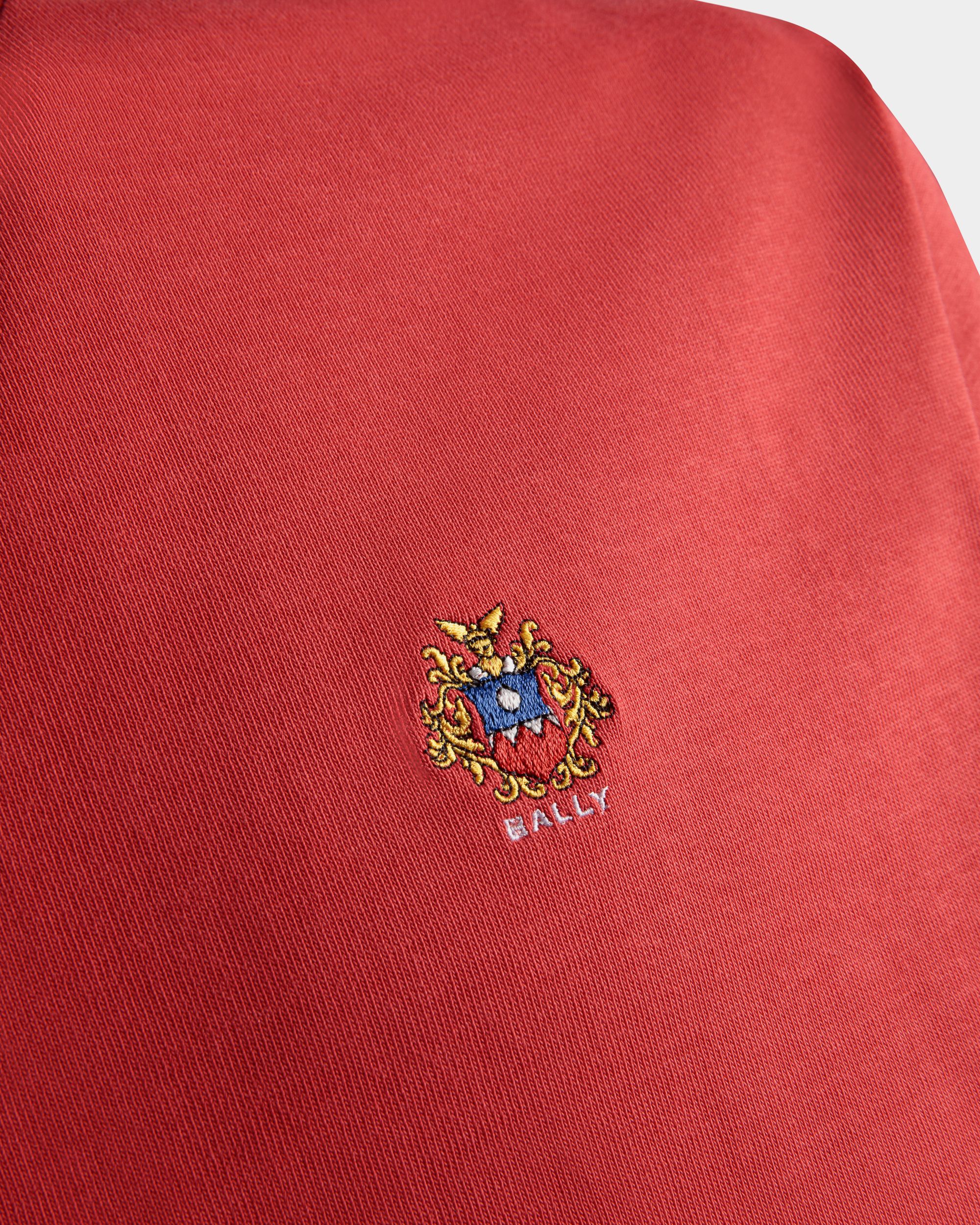 T-Shirt Avec Logo Bally Crest En Coton Rouge - Homme - Bally - 02