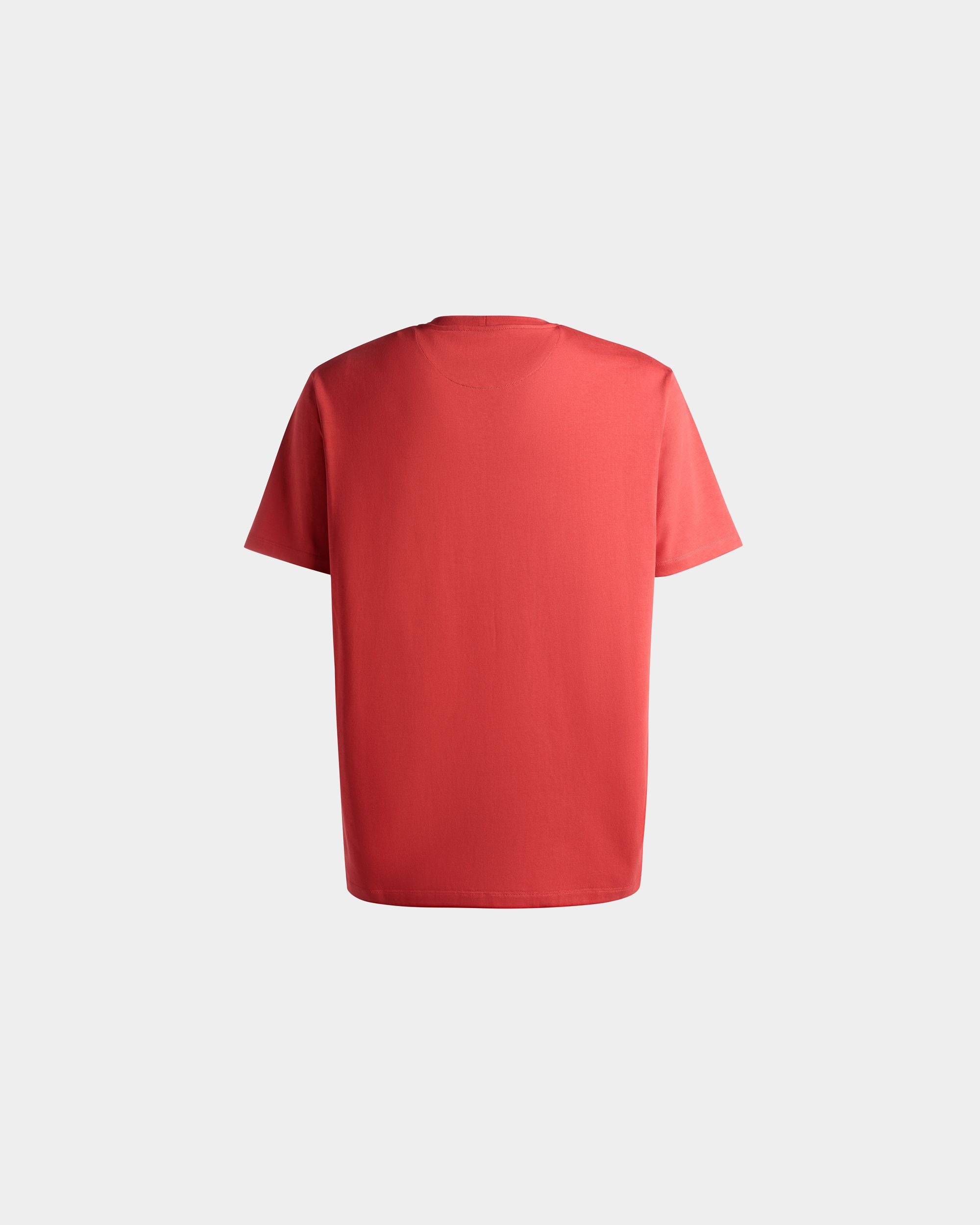 T-Shirt Aus Baumwolle In Rot Mit Bally Crest Logo - Herren - Bally - 03