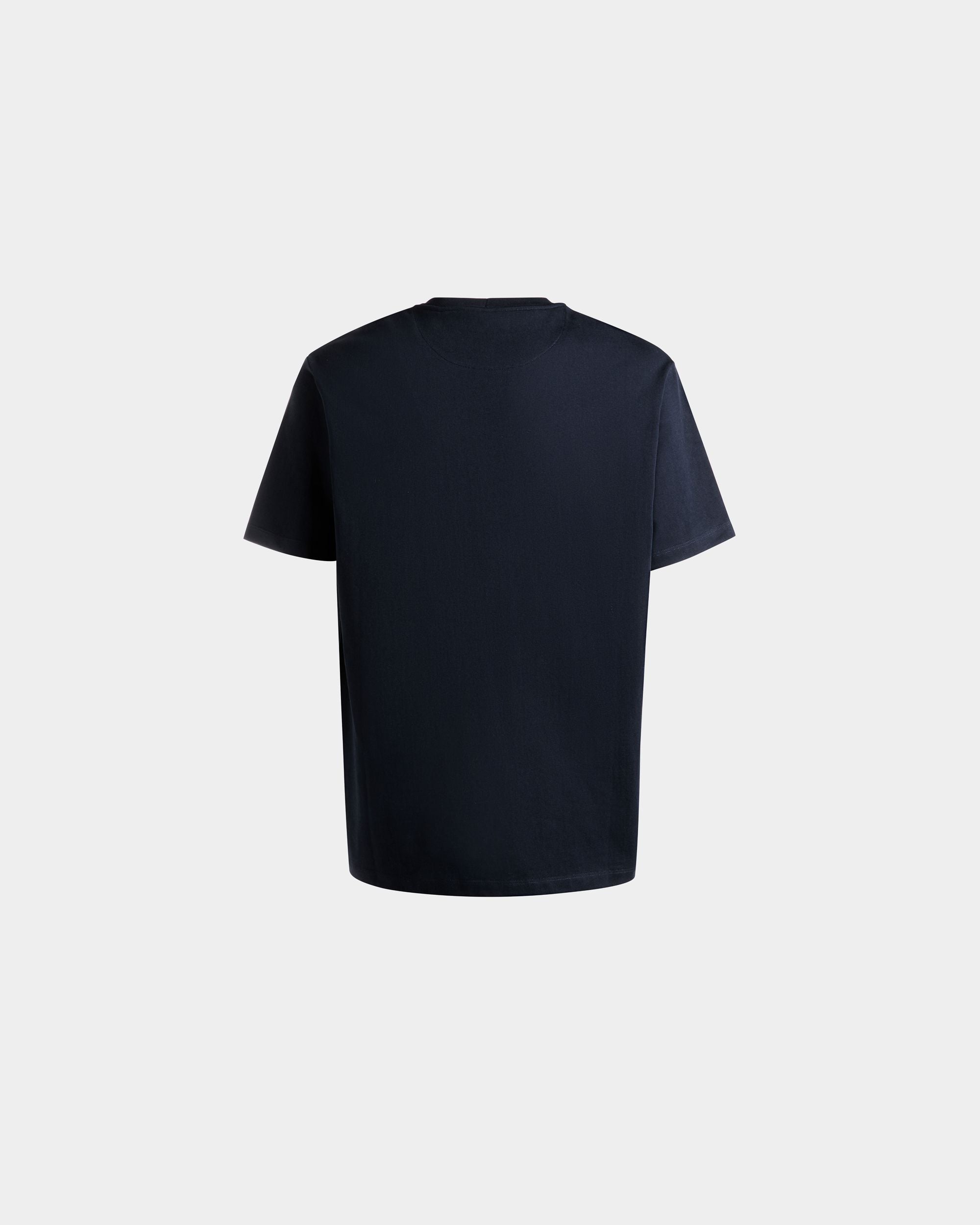 T-Shirt Avec Logo Bally Crest En Coton Navy Blue - Homme - Bally - 07