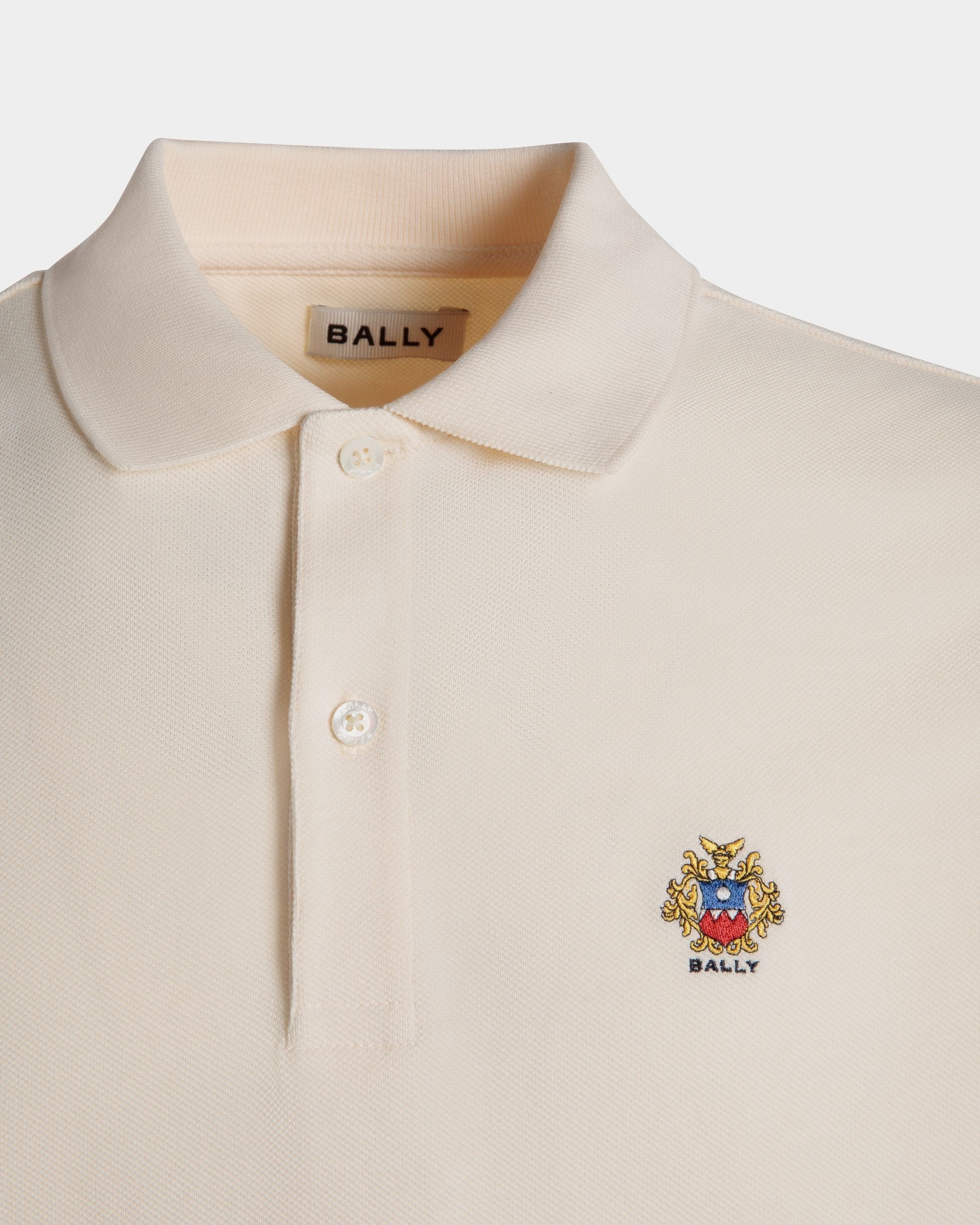 Polo Con Logotipo Bally Crest De Algodón Blanco - Hombre - Bally - 04