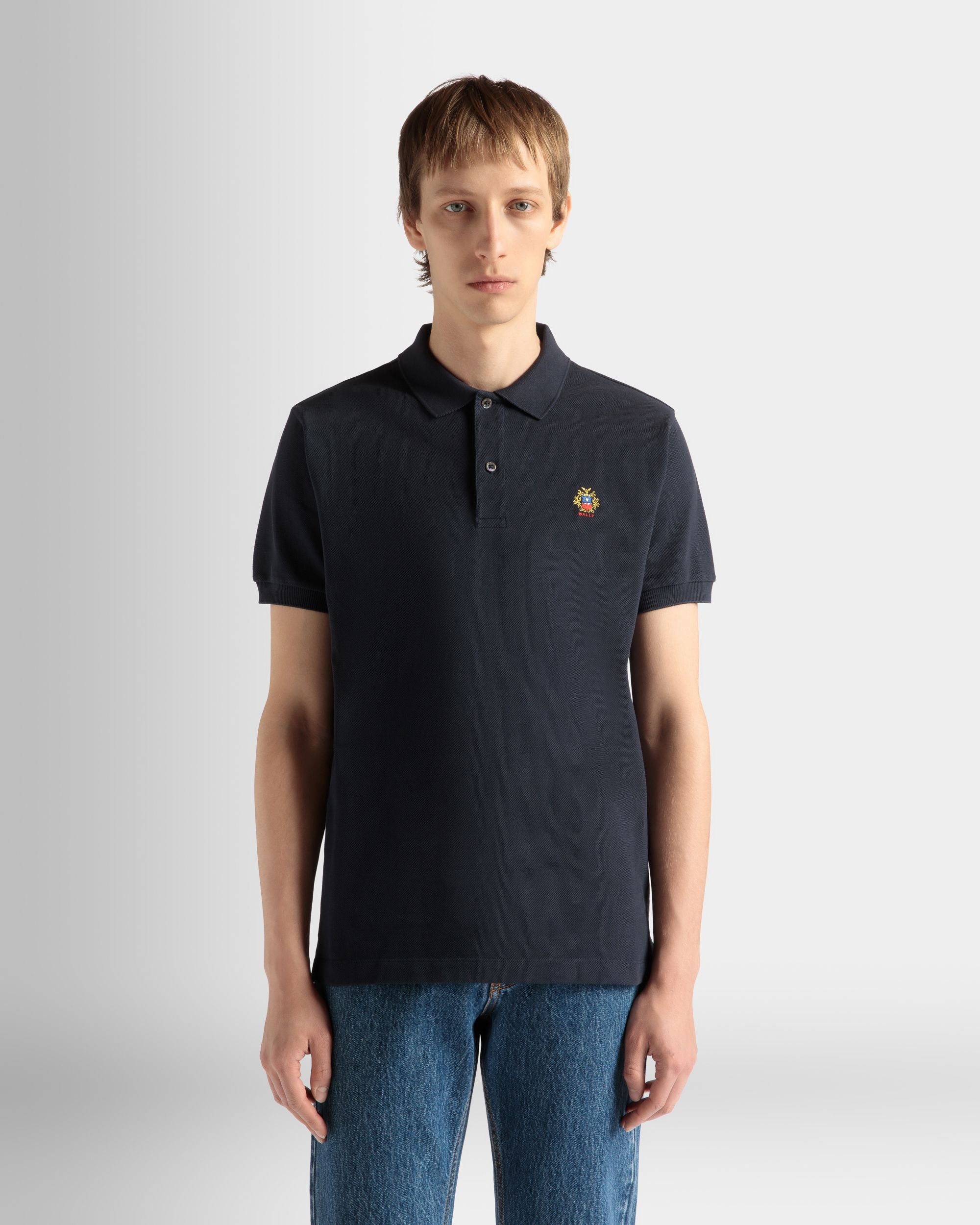 Polo De Algodón Navy Blue - Hombre - Bally - 03