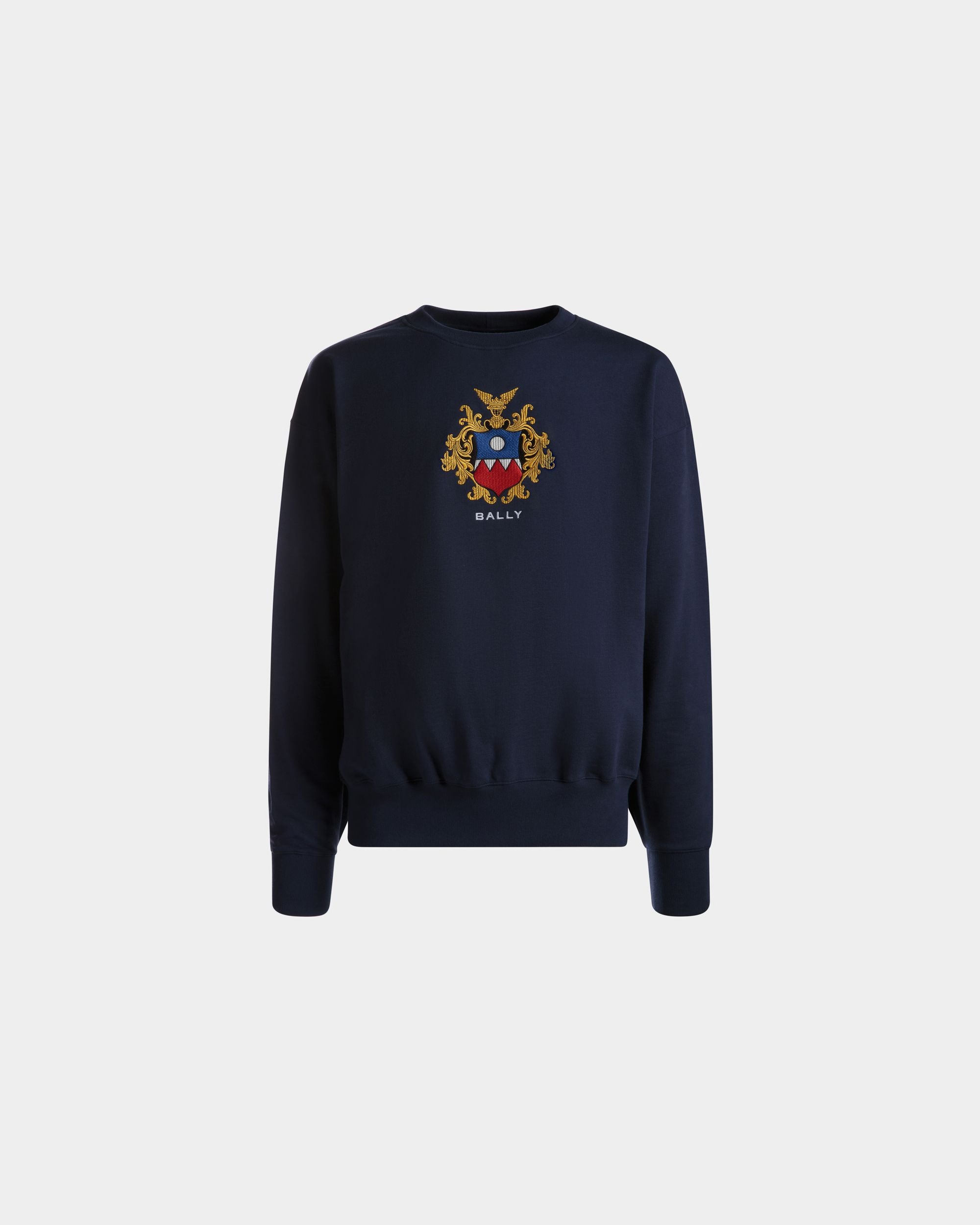 Sweatshirt Aus Baumwolle In Navy Blue - Herren - Bally - 01