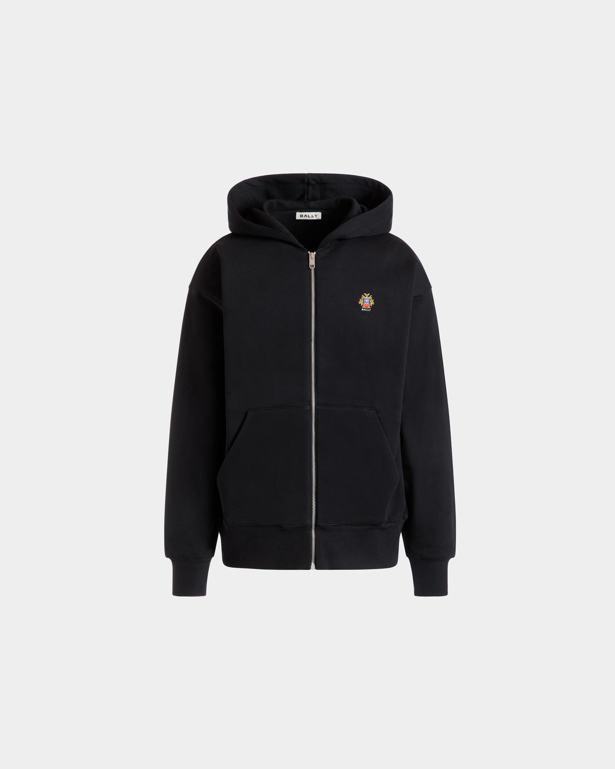 Kapuzenpullover Aus Baumwolle In Schwarz Mit Bally Crest Logo - Herren - Bally - 01