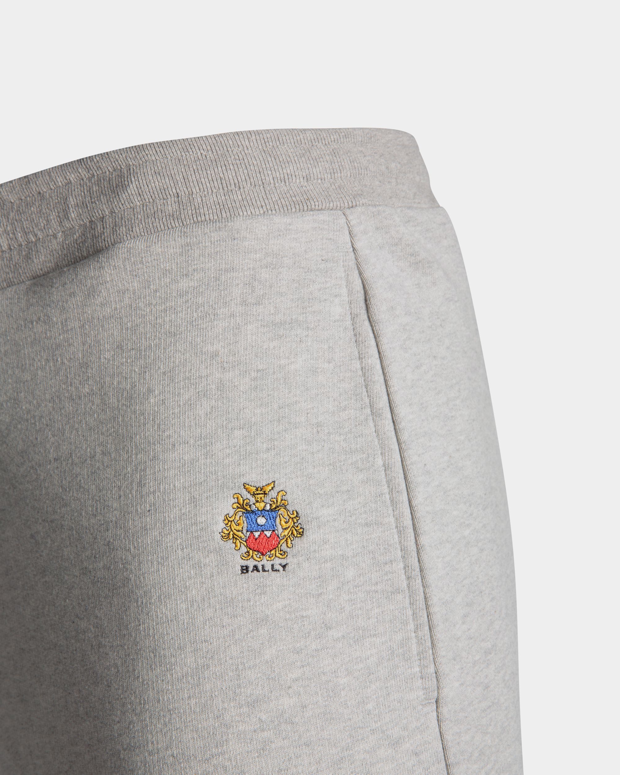 Pantalon De Survêtement En Coton Gris Chiné Avec Logo Bally Crest - Homme - Bally - 05