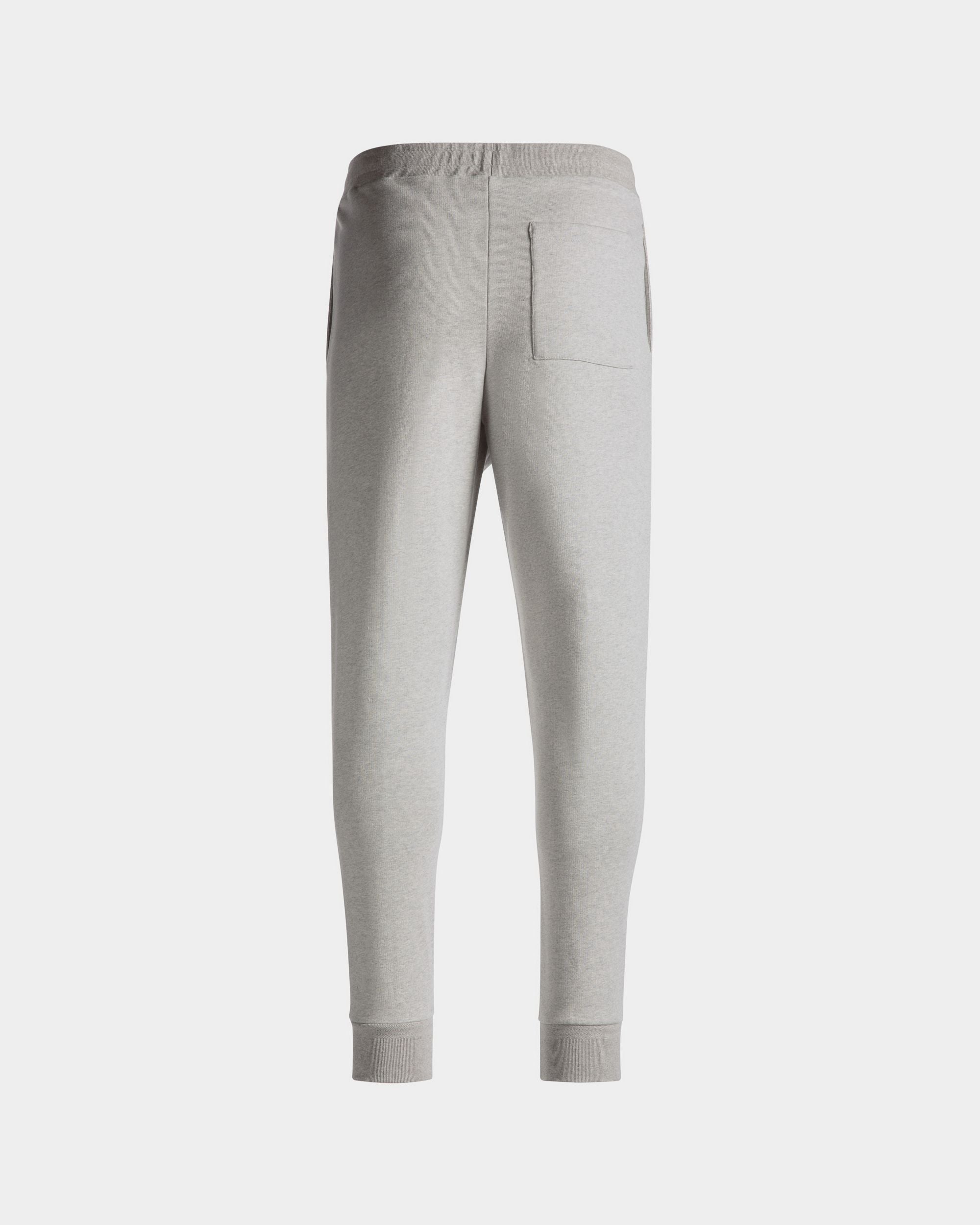 Pantalon De Survêtement En Coton Gris Chiné Avec Logo Bally Crest - Homme - Bally - 08