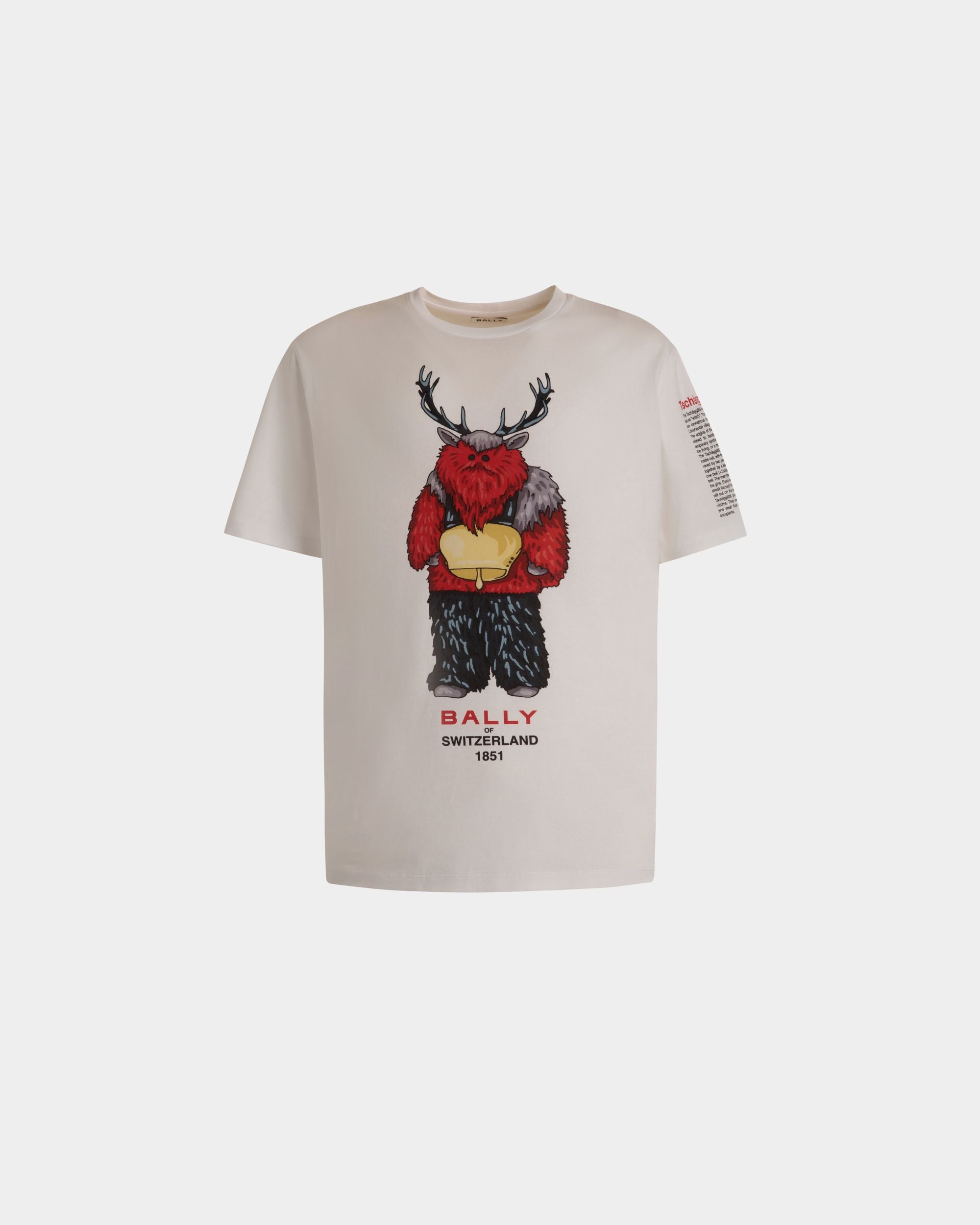 T-Shirt Mit Forest Mask Aus Baumwolle In Weiß - Herren - Bally - 01