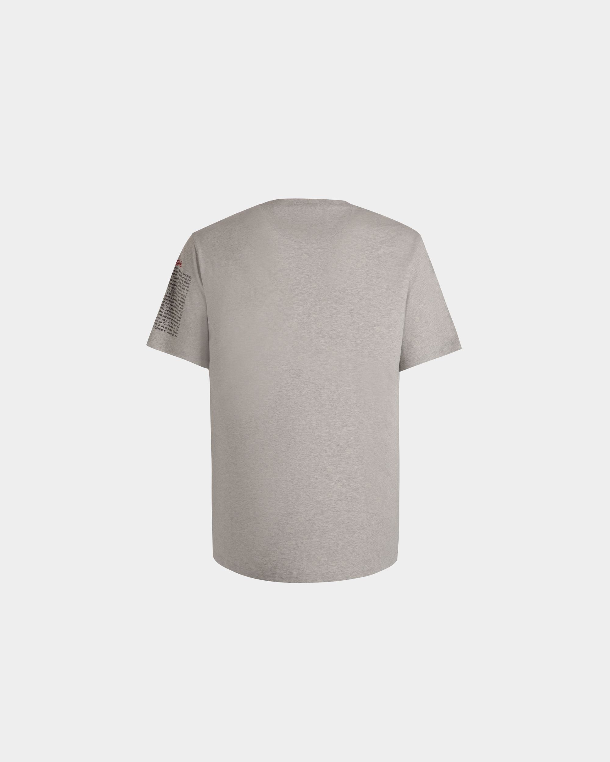 T-Shirt Avec Forest Mask En Coton Gris Chiné - Homme - Bally - 03