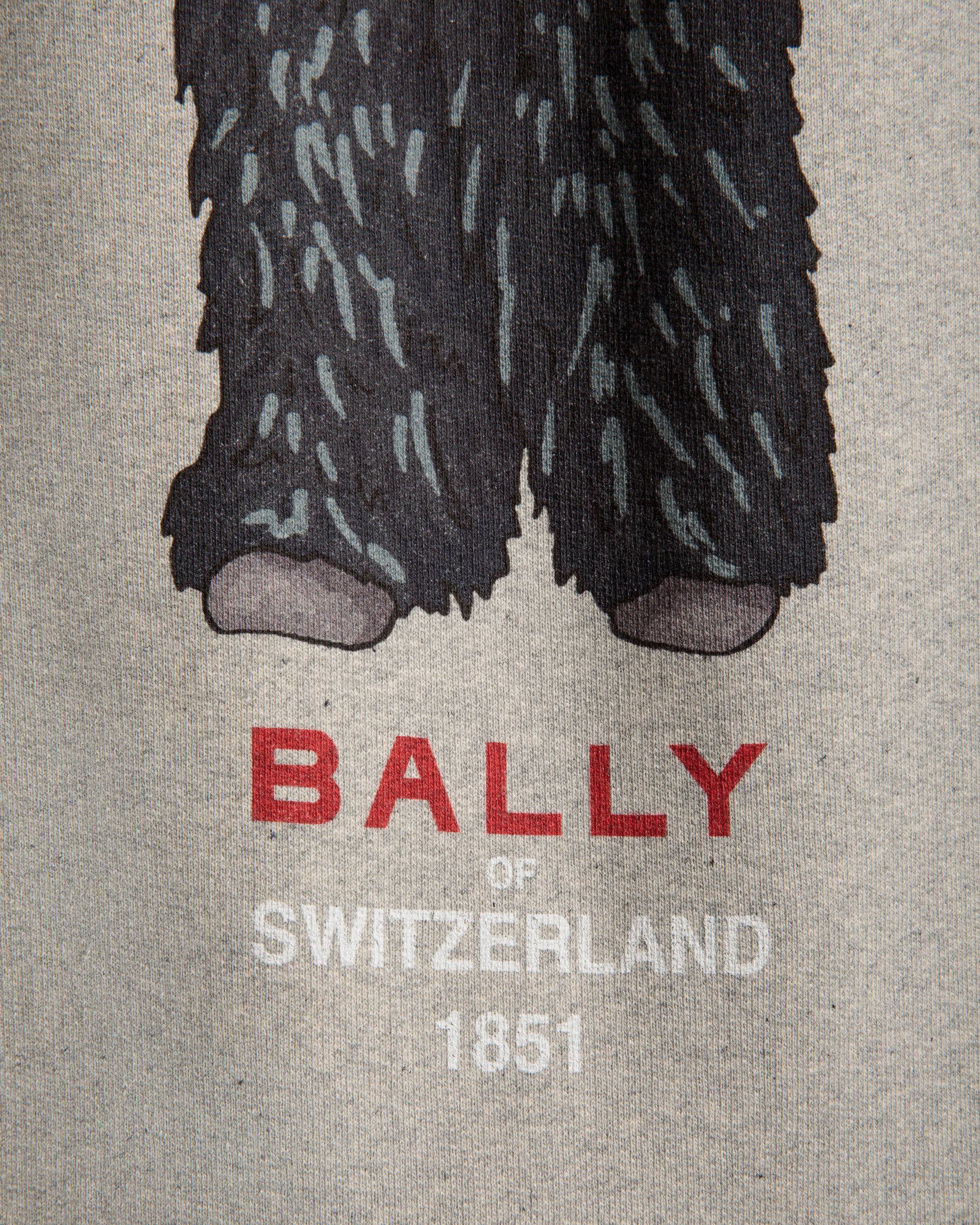 Sweat-Shirt À Capuche Avec Forest Mask En Coton Gris Chiné - Homme - Bally - 02