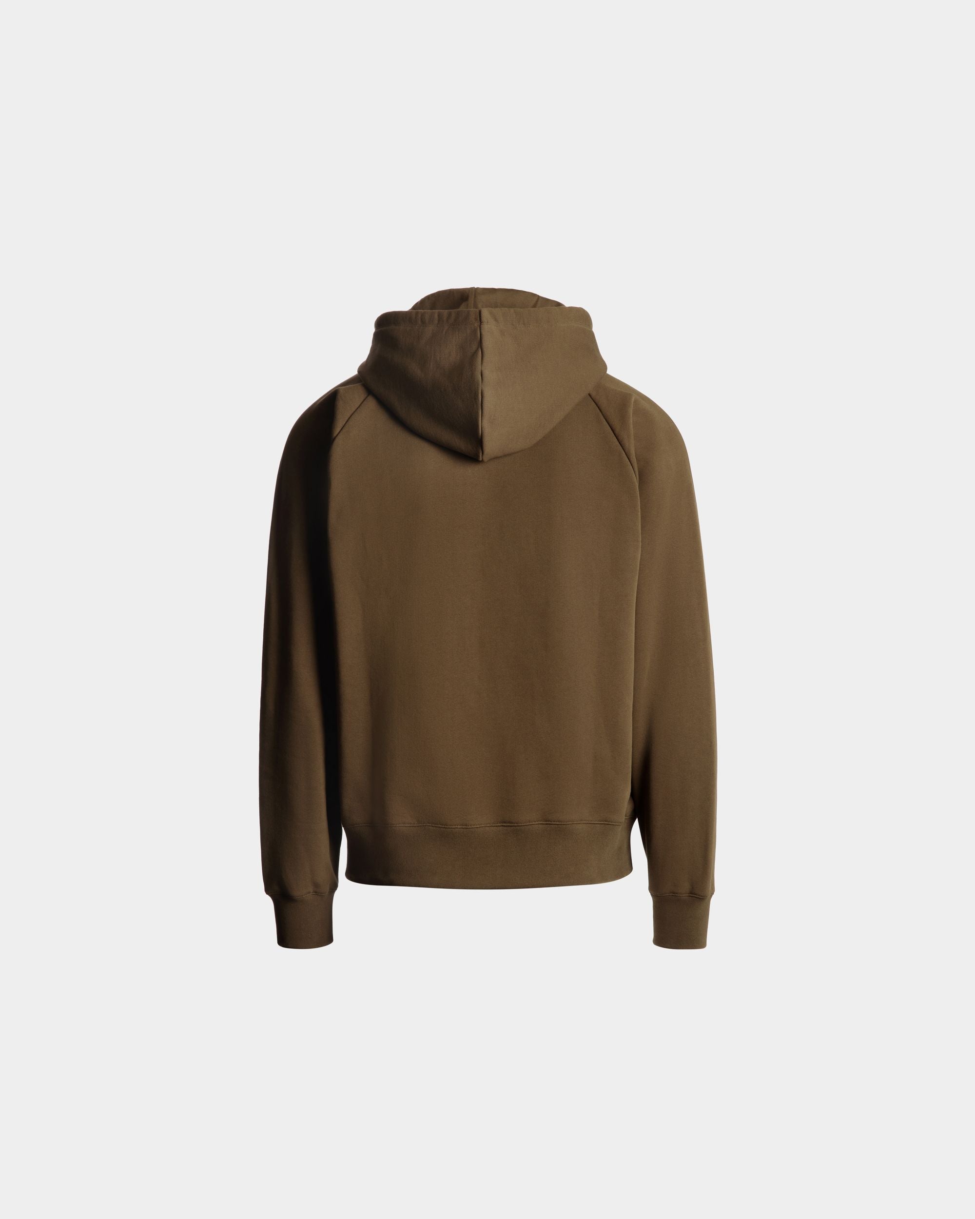 Hoodie With Bally Crest In Brown Cotton - Men's - Bally - 07