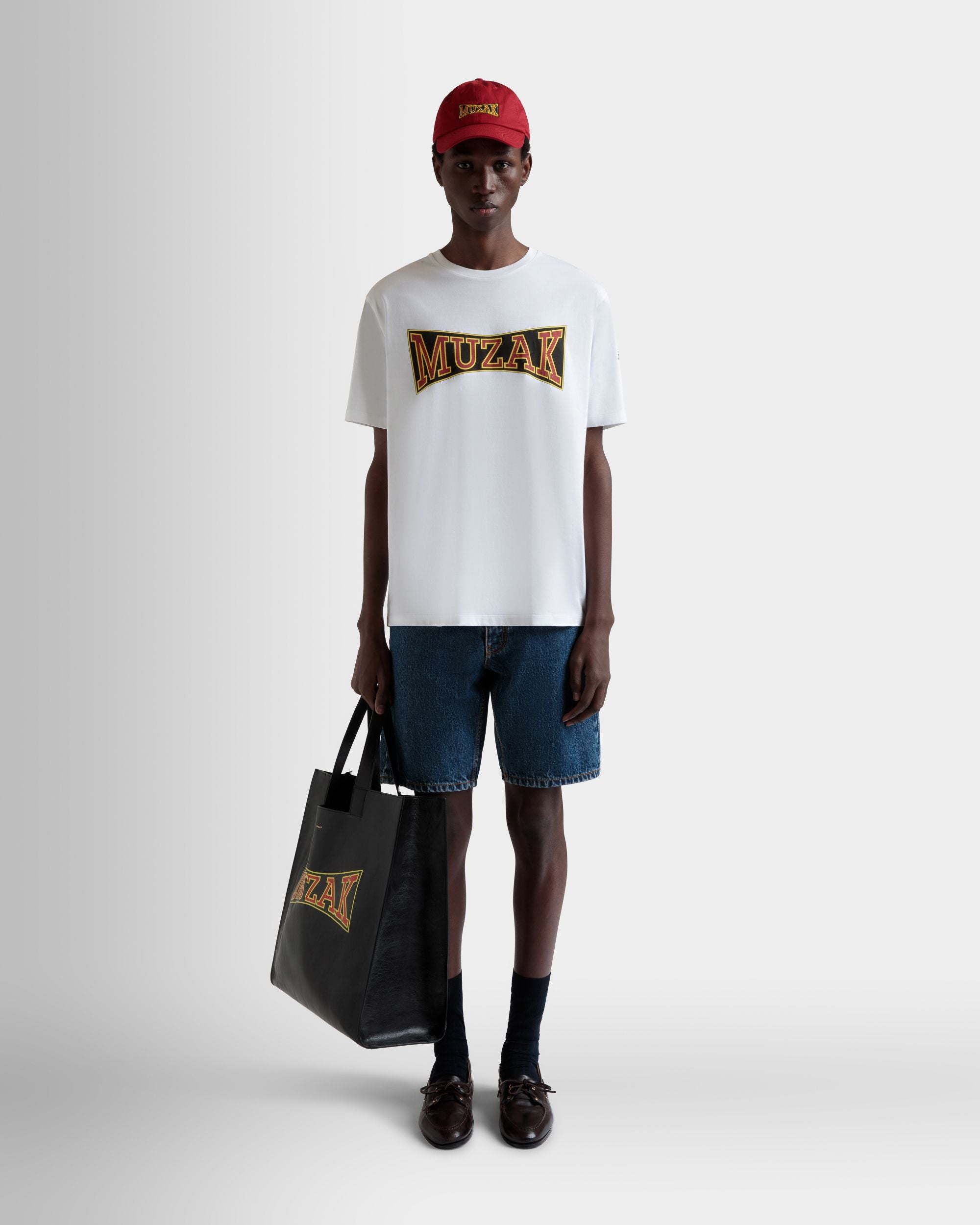 T-Shirt DJ Leo Mas X Bally En Coton Blanc Avec Imprimé Muzak - Homme - Bally - 02