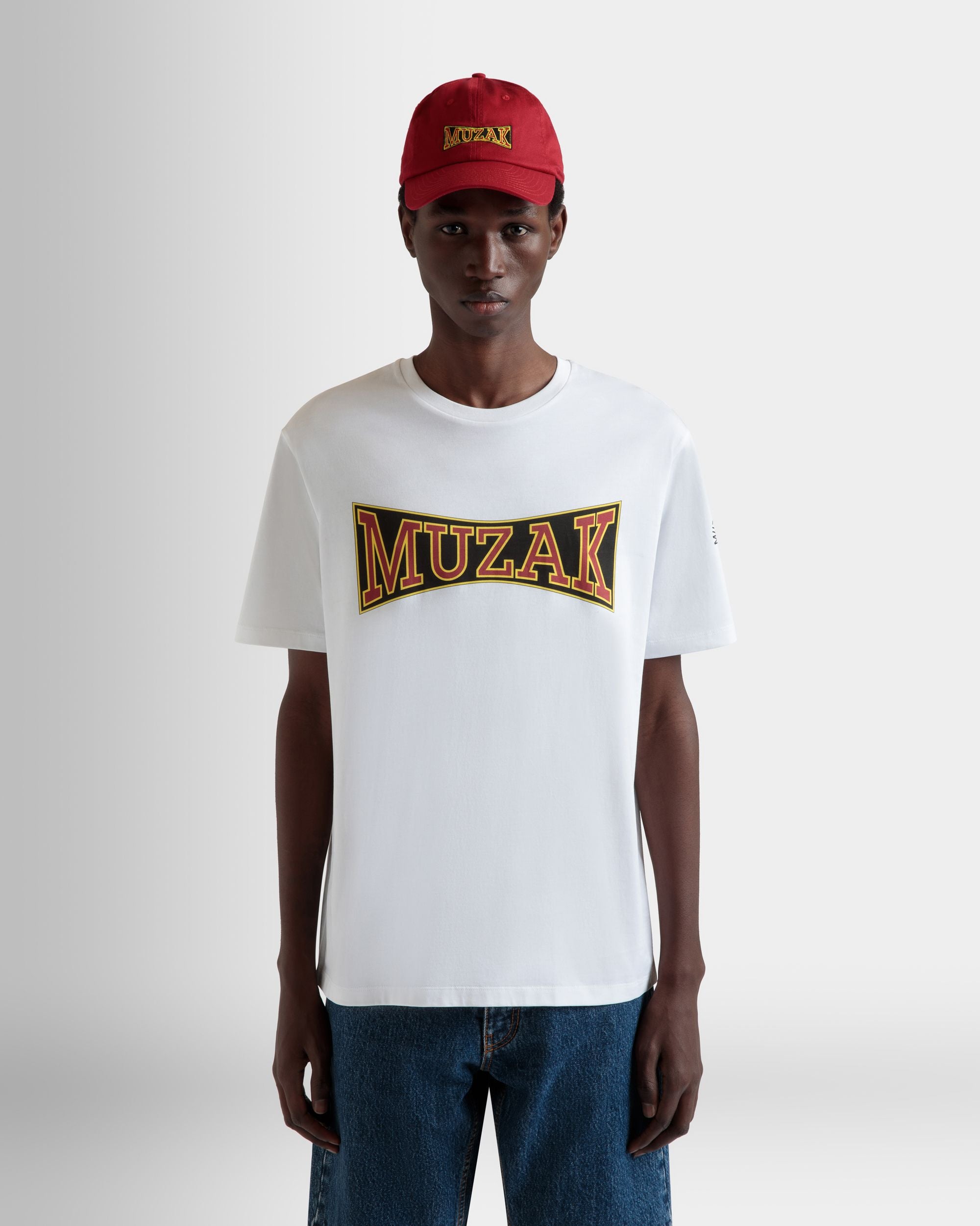 DJ Leo Mas X Bally T-Shirt Aus Weißer Baumwolle Mit Muzak-Print - Herren - Bally - 08