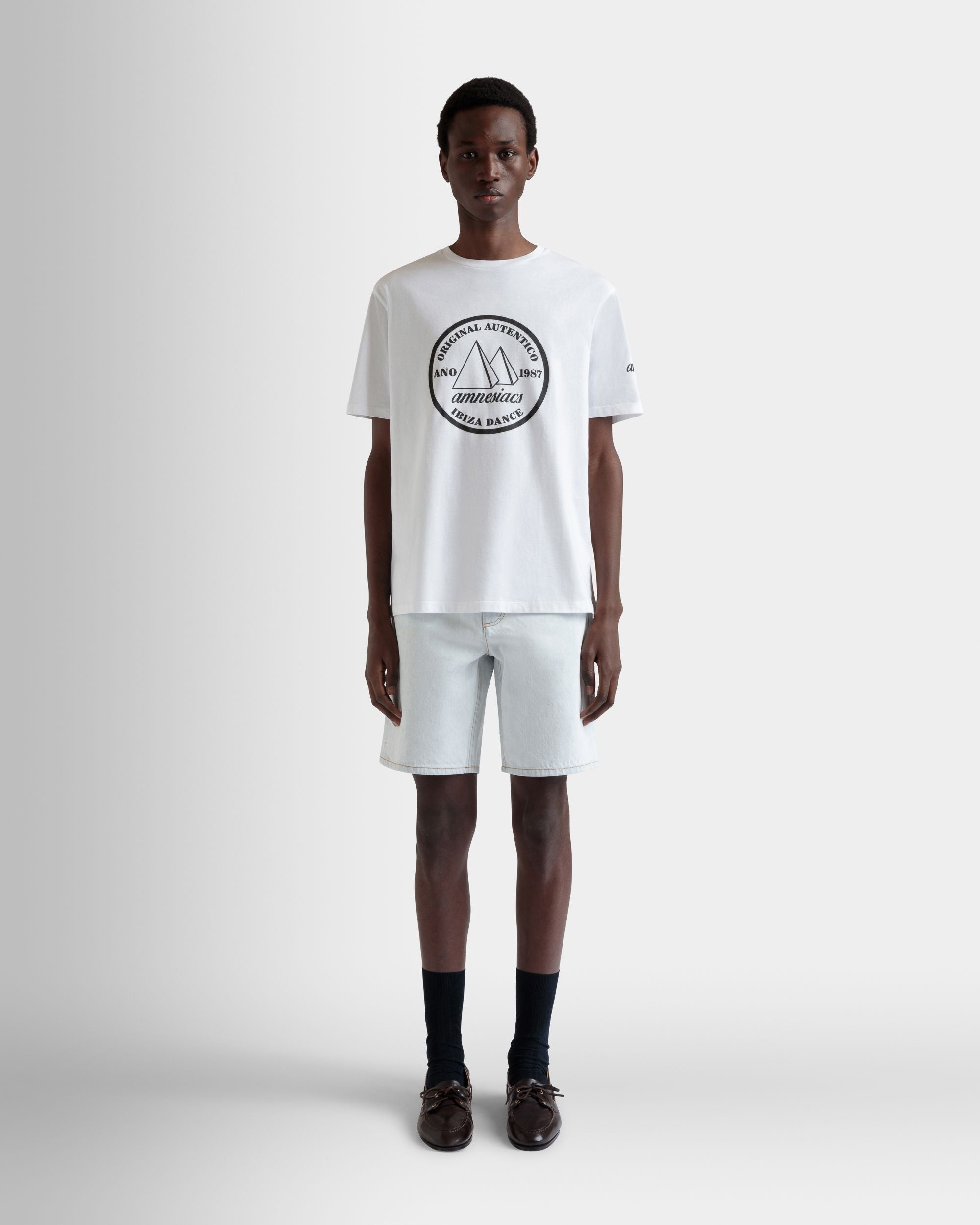 DJ Leo Mas X Bally T-Shirt Aus Weißer Baumwolle Mit Einem Amnesia-Print - Herren - Bally - 02