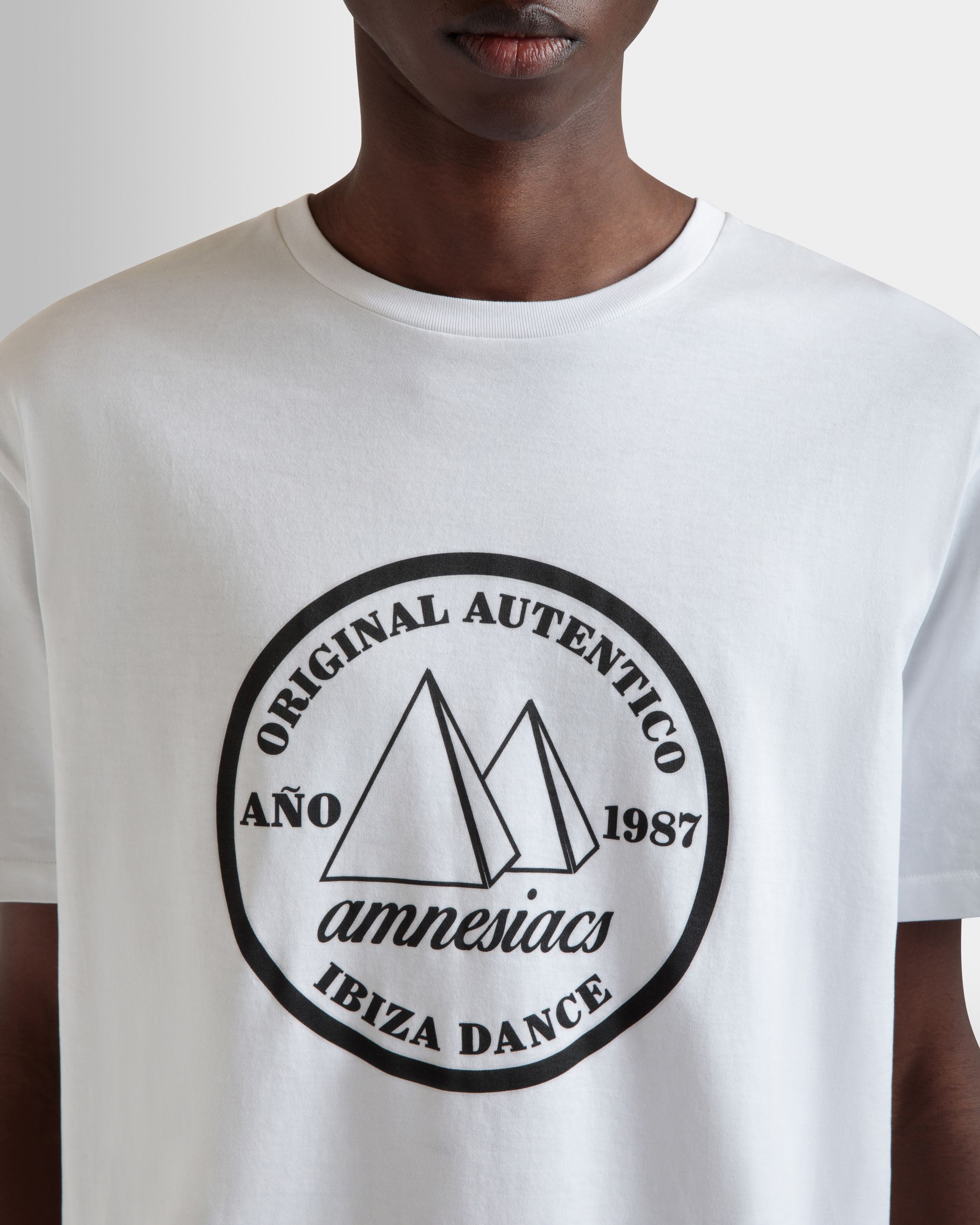 DJ Leo Mas X Bally T-Shirt Aus Weißer Baumwolle Mit Einem Amnesia-Print - Herren - Bally - 03
