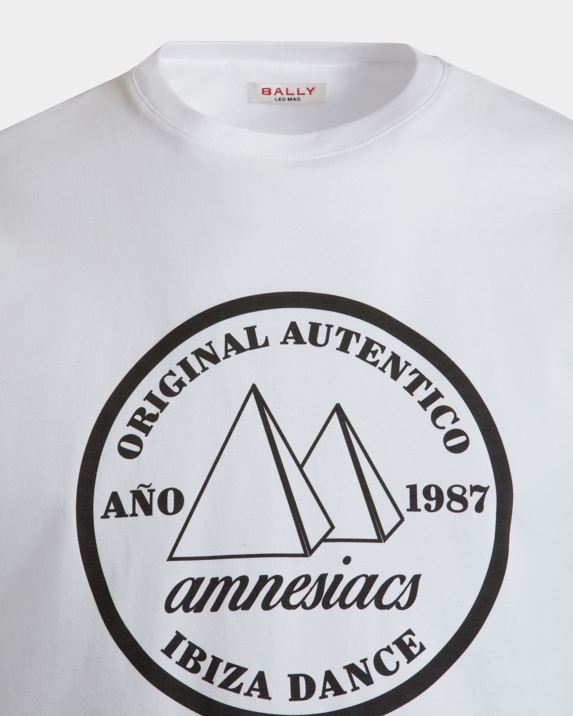 DJ Leo Mas X Bally T-Shirt Aus Weißer Baumwolle Mit Einem Amnesia-Print - Herren - Bally - 04