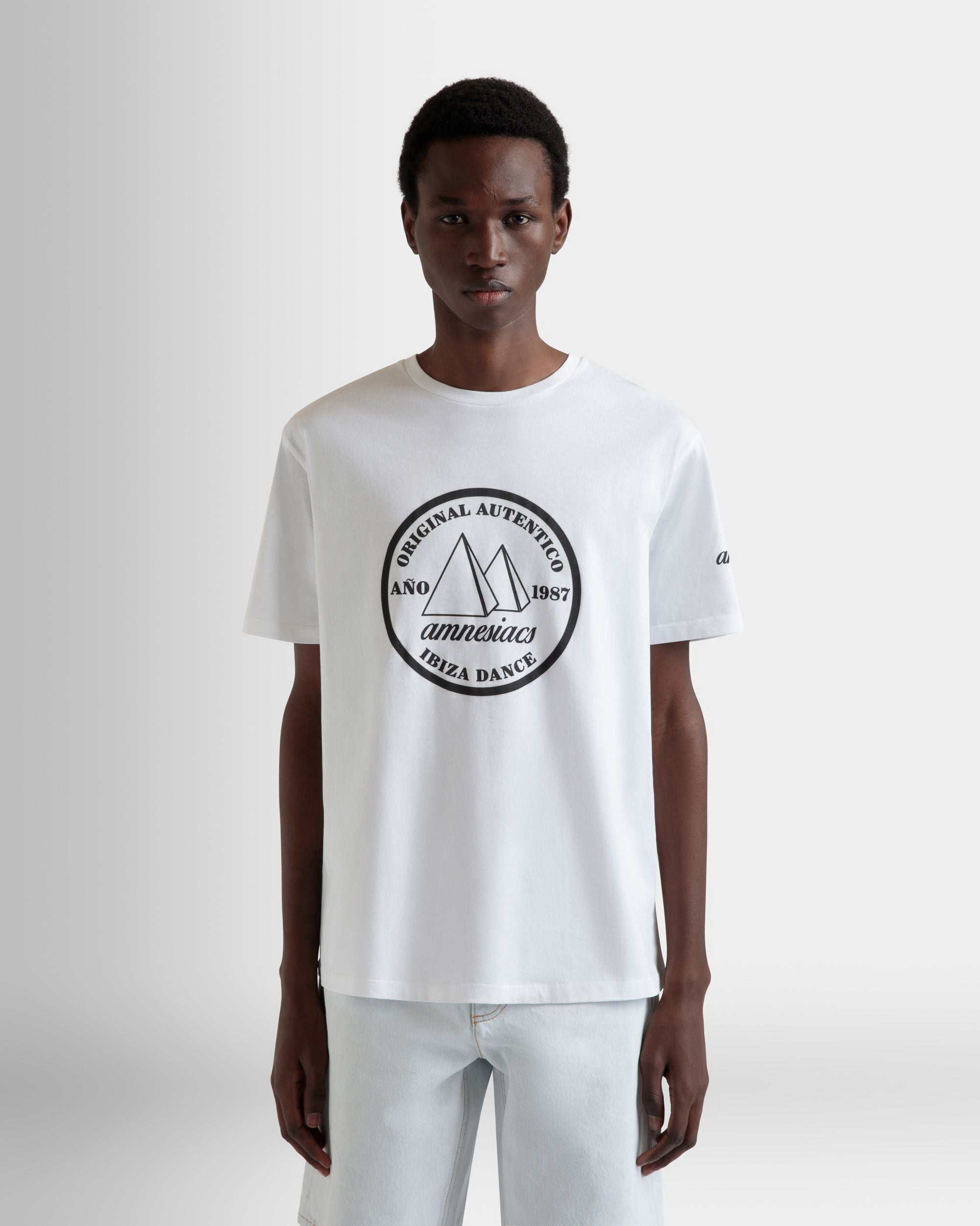 DJ Leo Mas X Bally T-Shirt Aus Weißer Baumwolle Mit Einem Amnesia-Print - Herren - Bally - 08