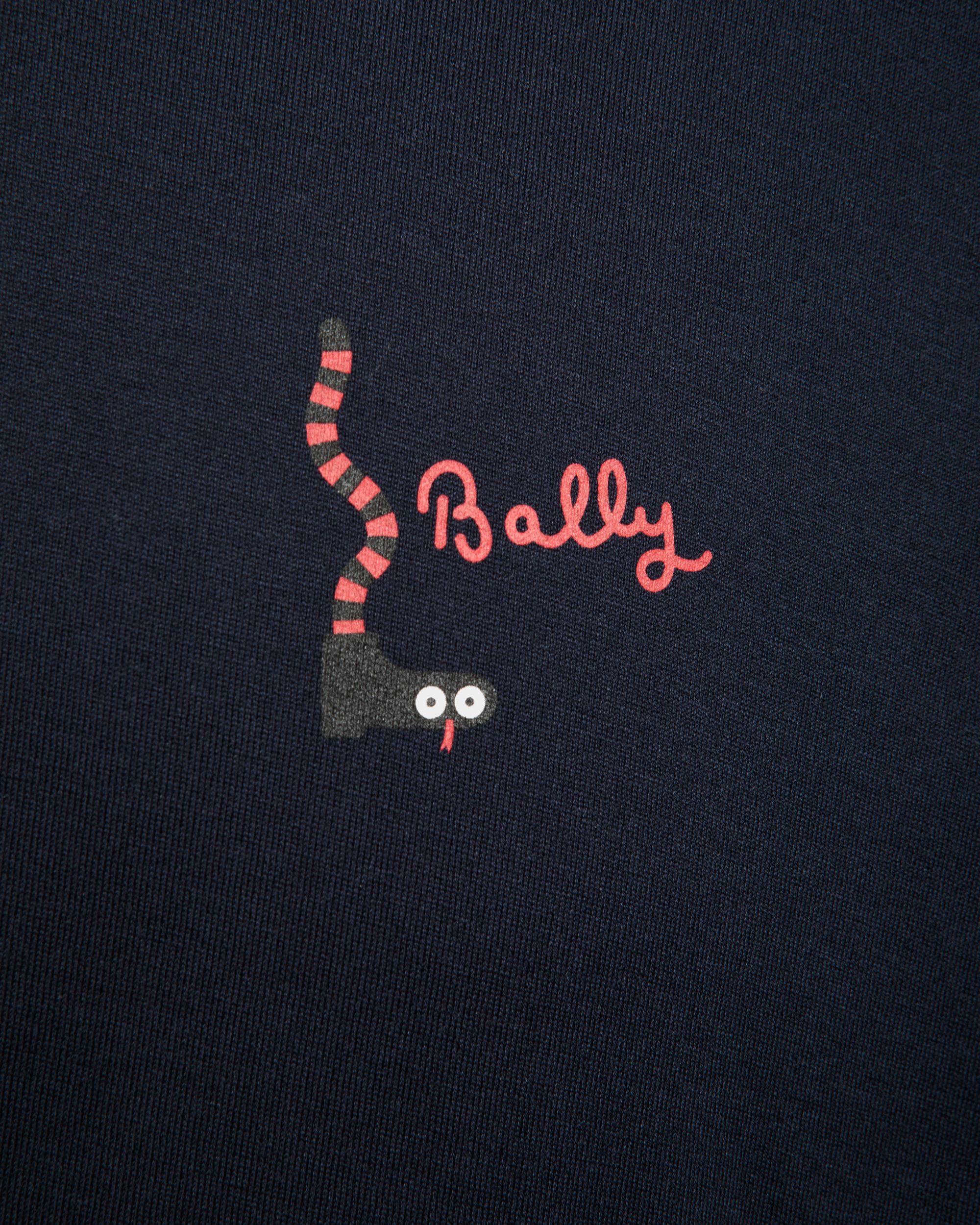 T-Shirt À Manches Longues En Coton Navy Blue - Homme - Bally - 04