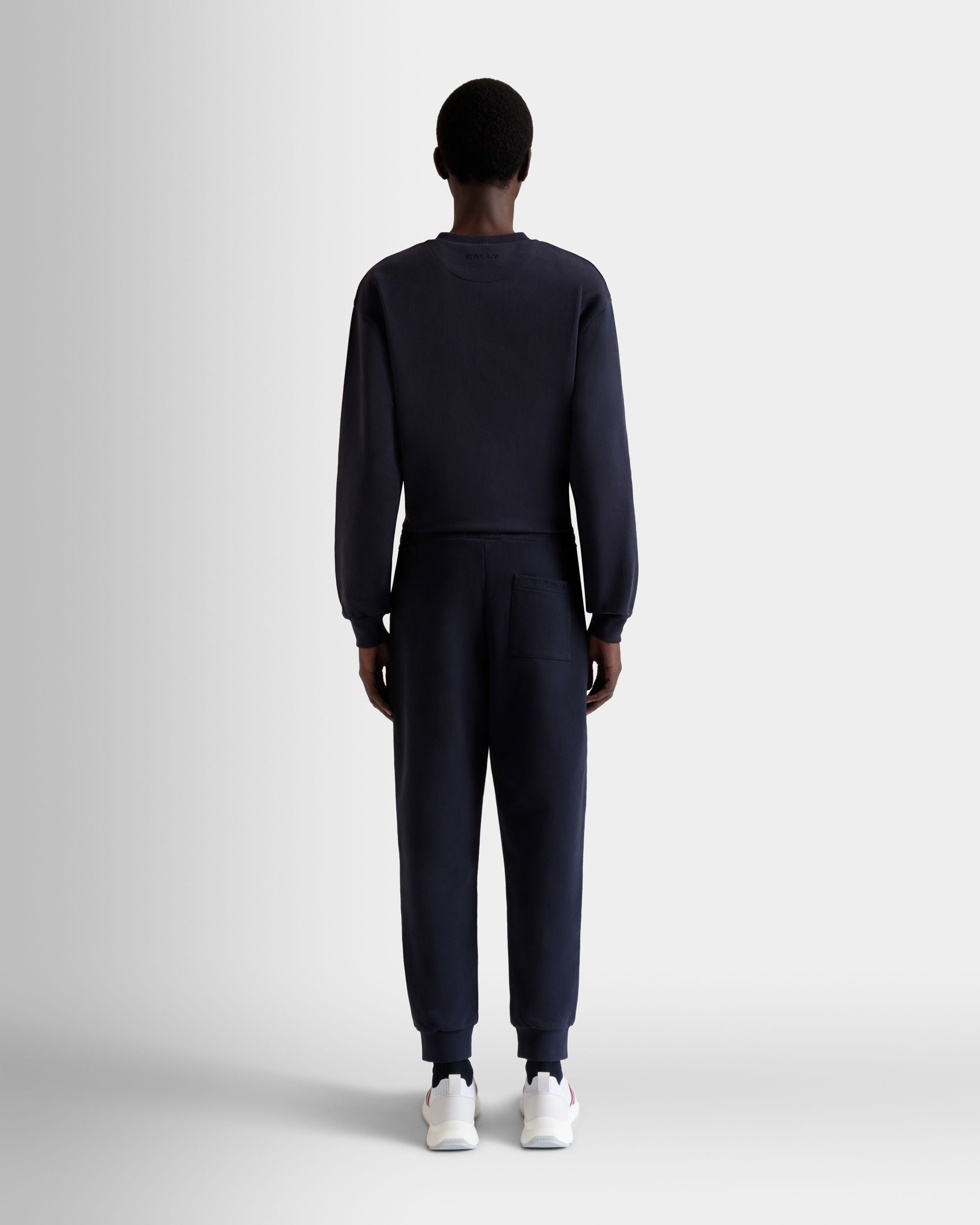 Pantalon De Survêtement Avec Détail Bally Flag En Coton Navy Blue - Homme - Bally - 06