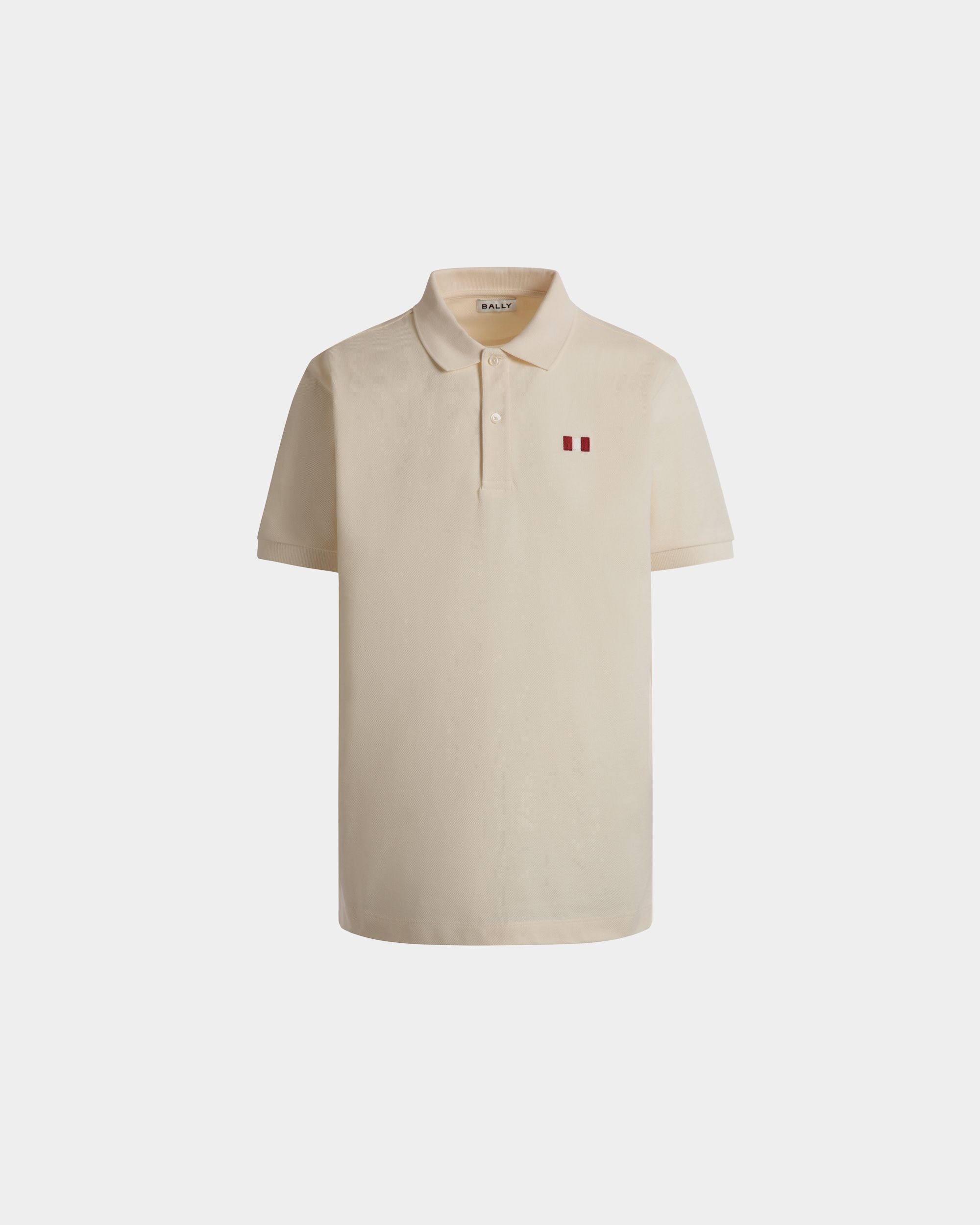 Poloshirt Aus Baumwolle In Elfenbein Mit Bally-Flagge - Herren - Bally - 01