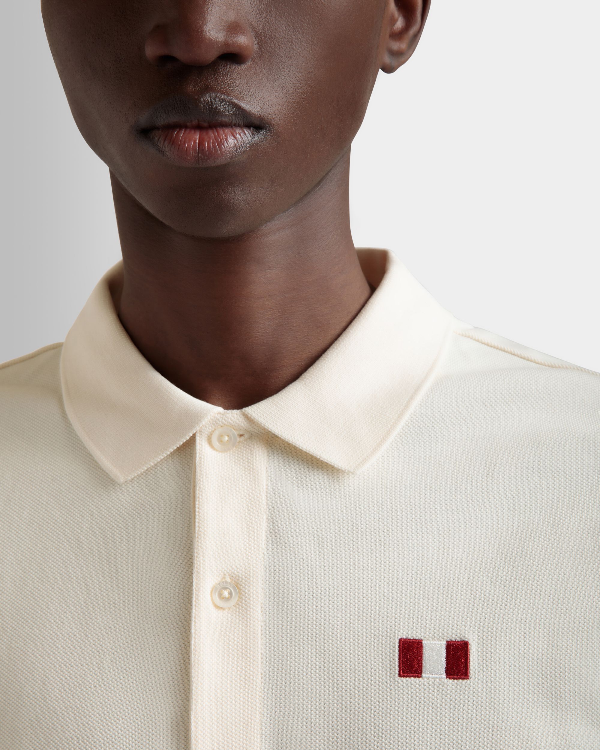 Poloshirt Aus Baumwolle In Elfenbein Mit Bally-Flagge - Herren - Bally - 03