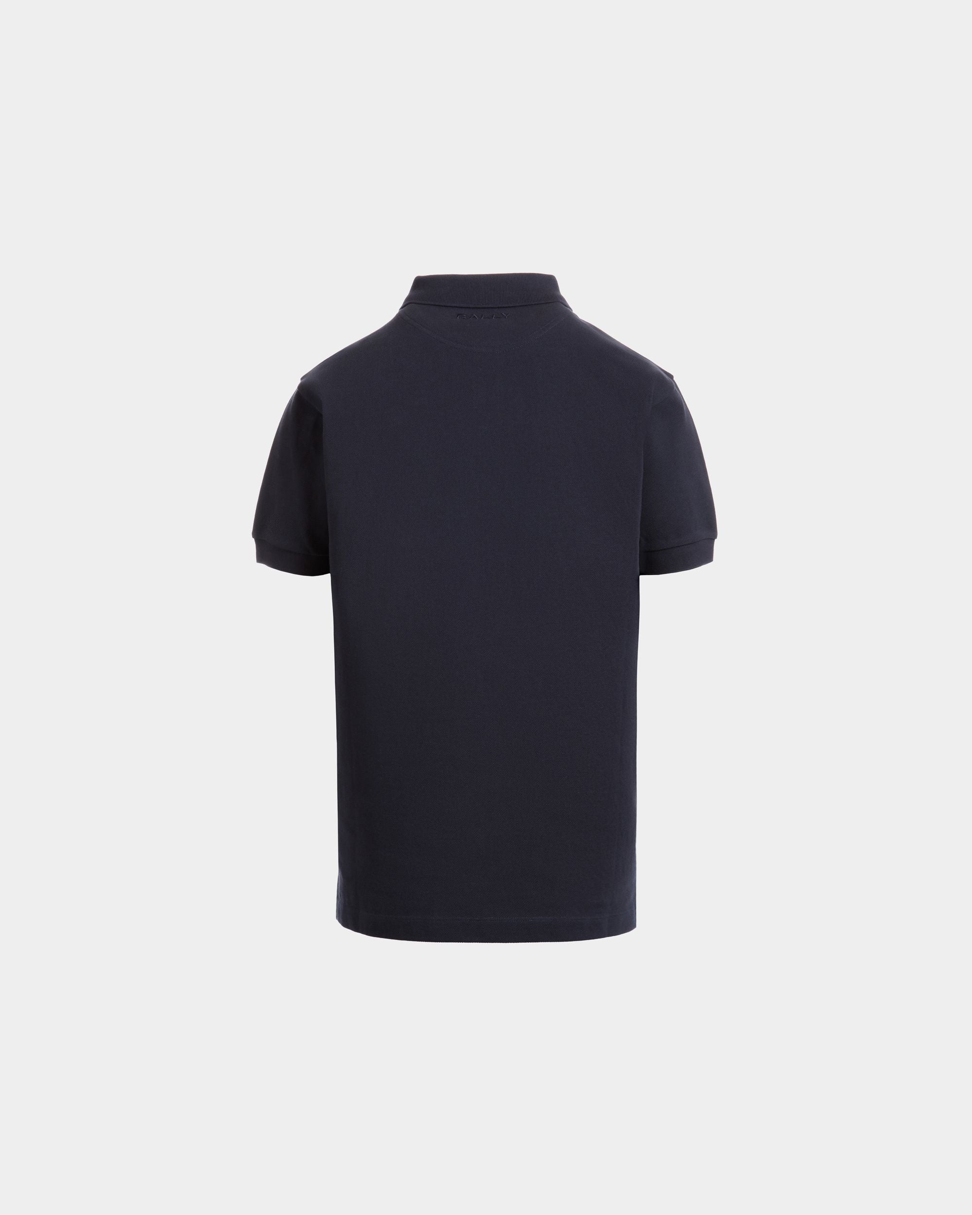 Poloshirt Aus Baumwolle In Navy Blue Mit Bally-Flagge - Herren - Bally - 07