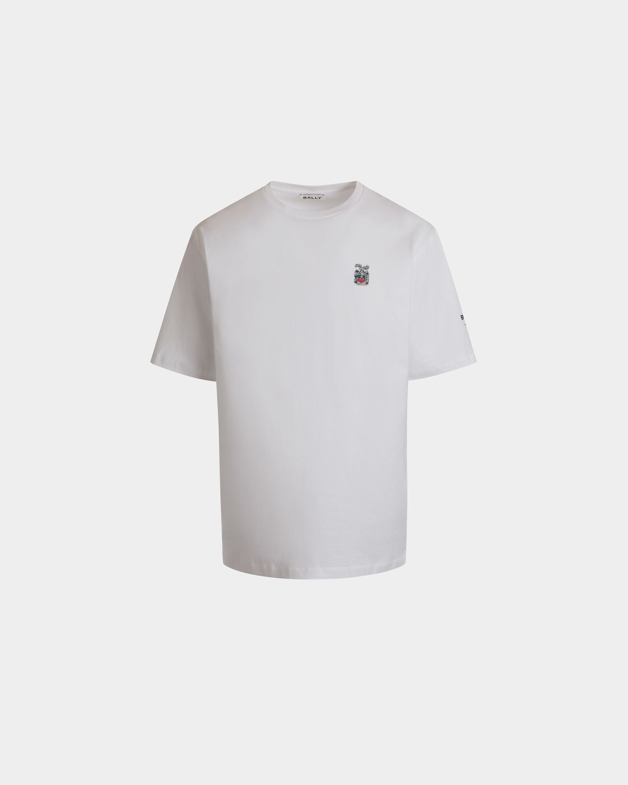 T-Shirt Aus Baumwolle In Weiß - Herren - Bally - 01