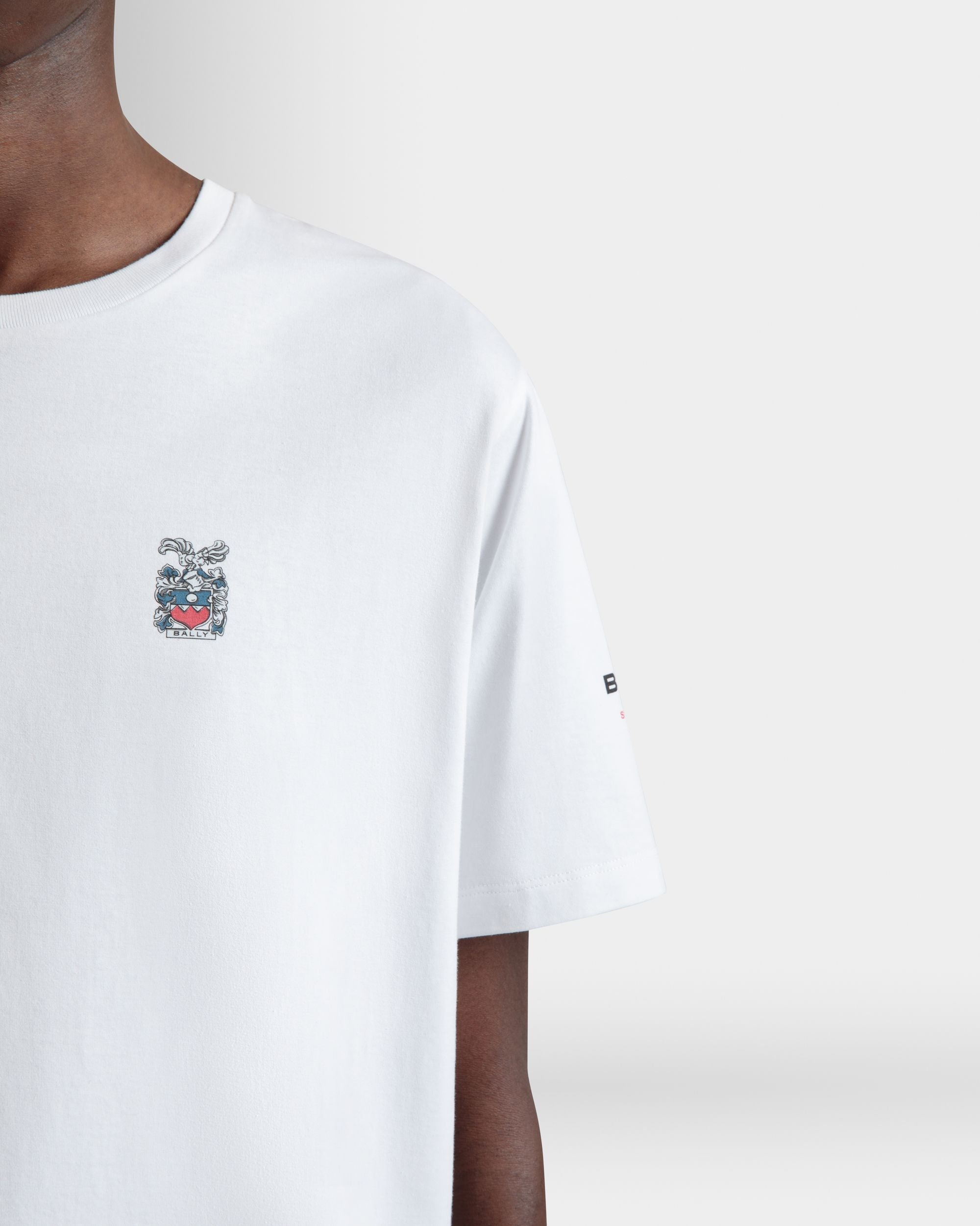 T-Shirt Aus Baumwolle In Weiß - Herren - Bally - 03