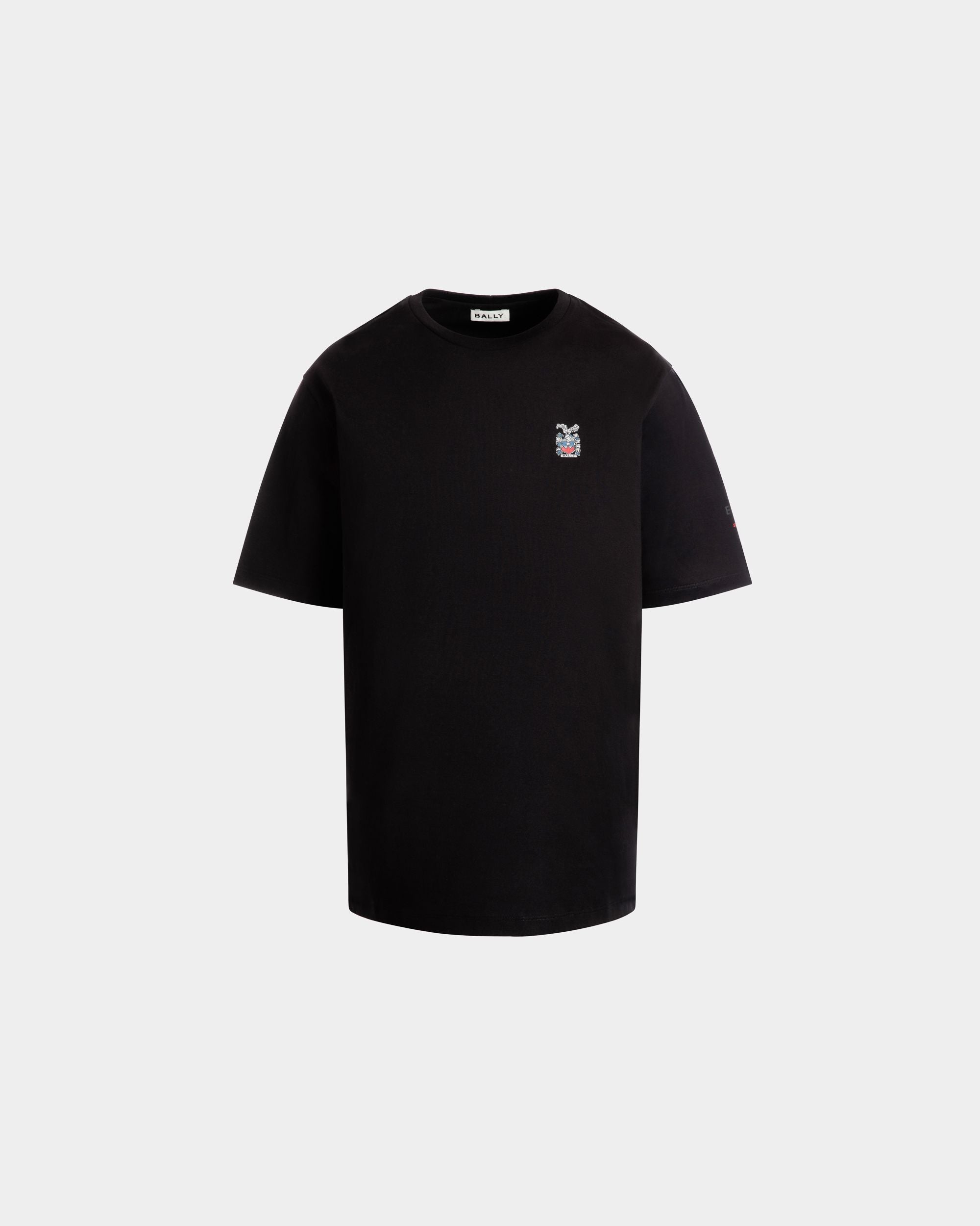 Camiseta De Algodón Negro - Hombre - Bally - 01