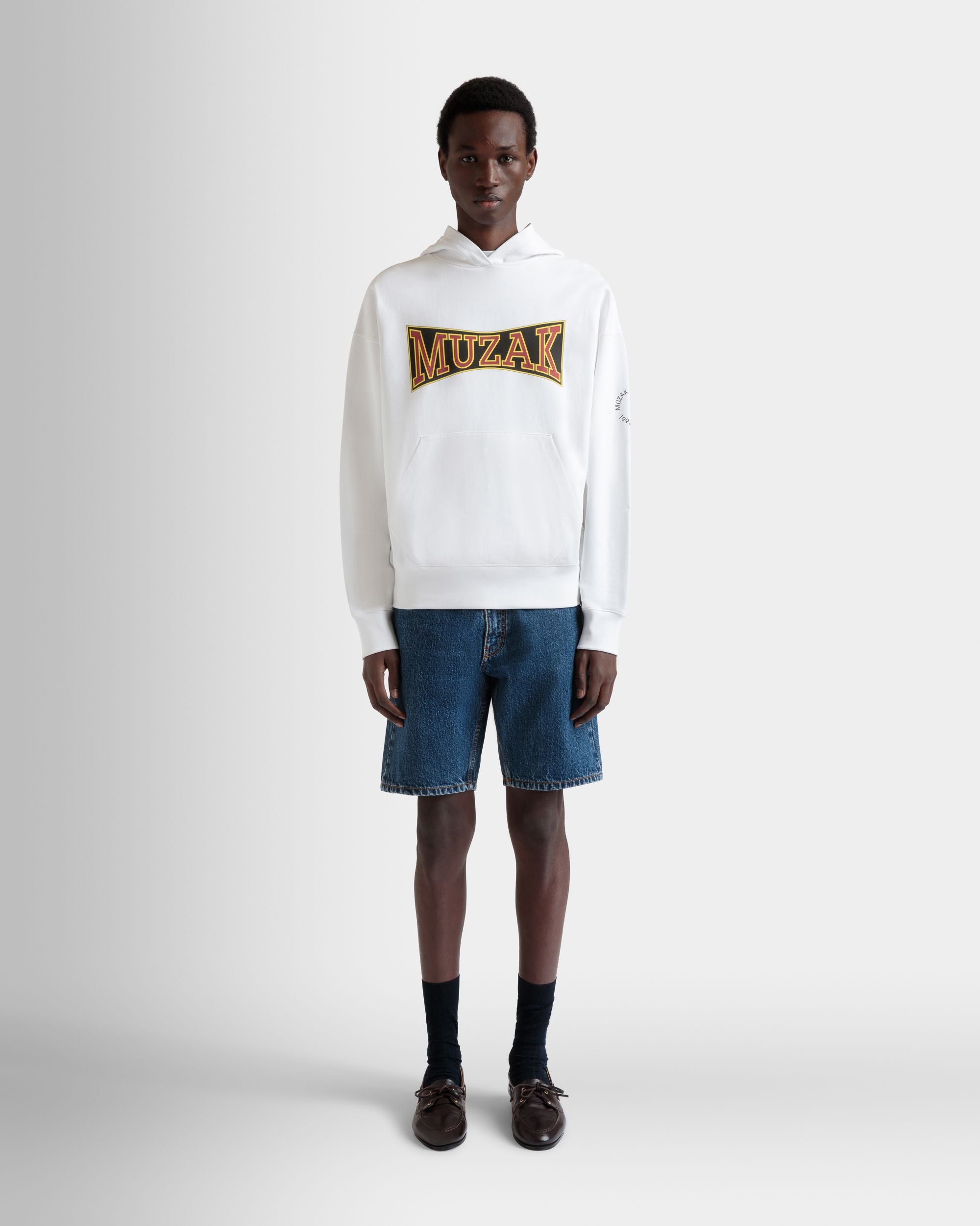 DJ Leo Mas X Bally Kapuzenpullover Aus Weißer Baumwolle Mit Muzak-Print - Herren - Bally - 02