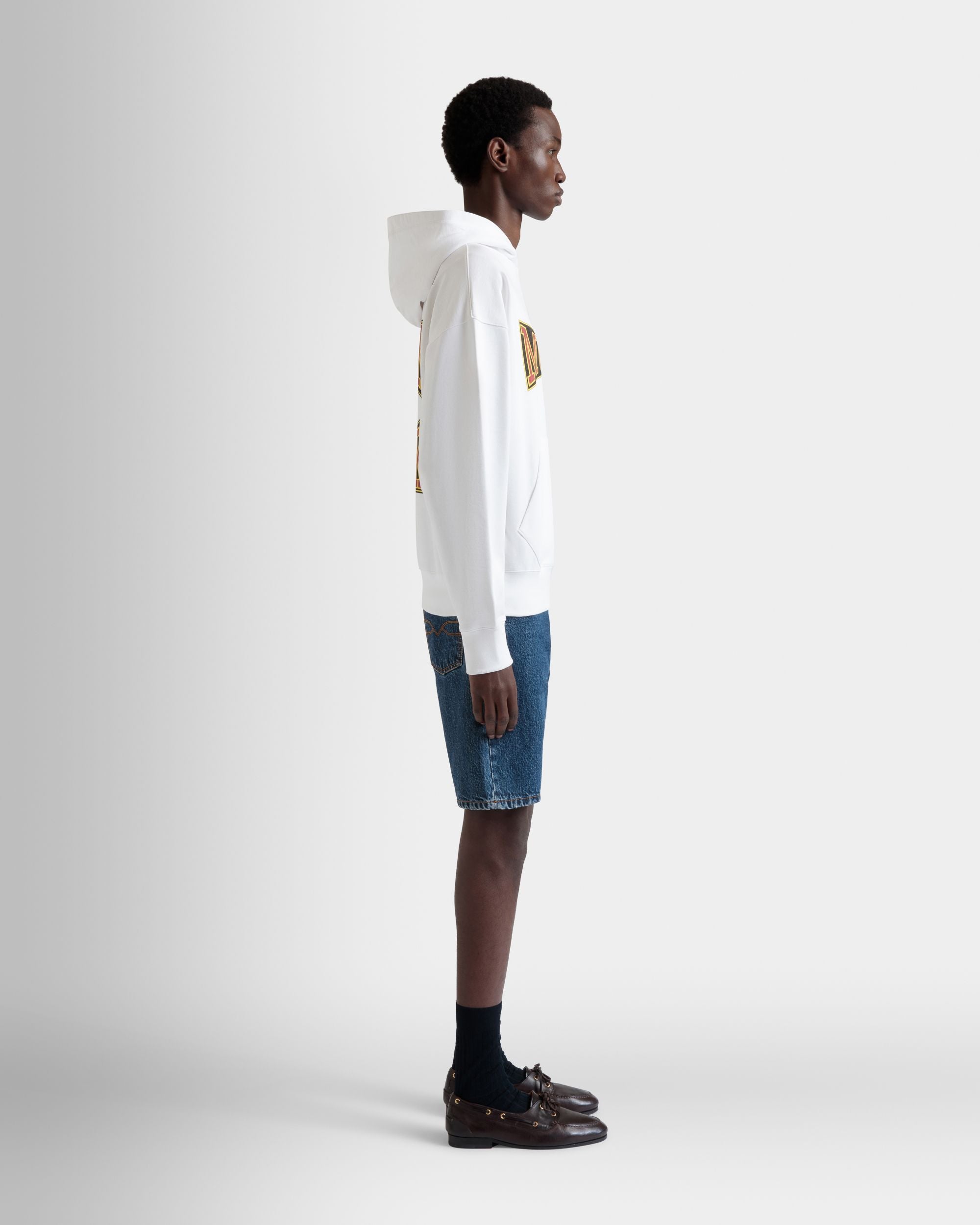 DJ Leo Mas X Bally Kapuzenpullover Aus Weißer Baumwolle Mit Muzak-Print - Herren - Bally - 05