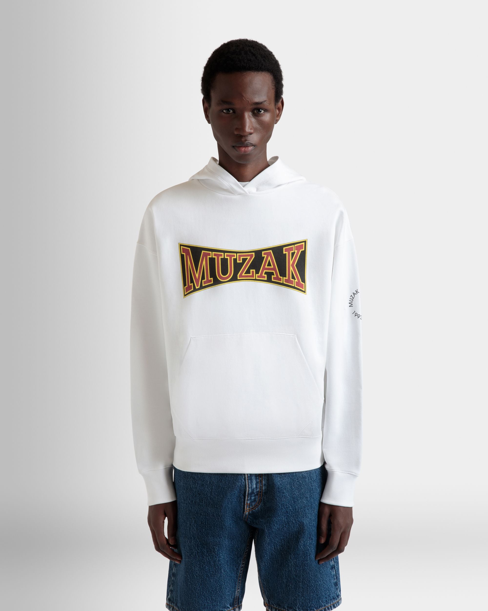 DJ Leo Mas X Bally Kapuzenpullover Aus Weißer Baumwolle Mit Muzak-Print - Herren - Bally - 08