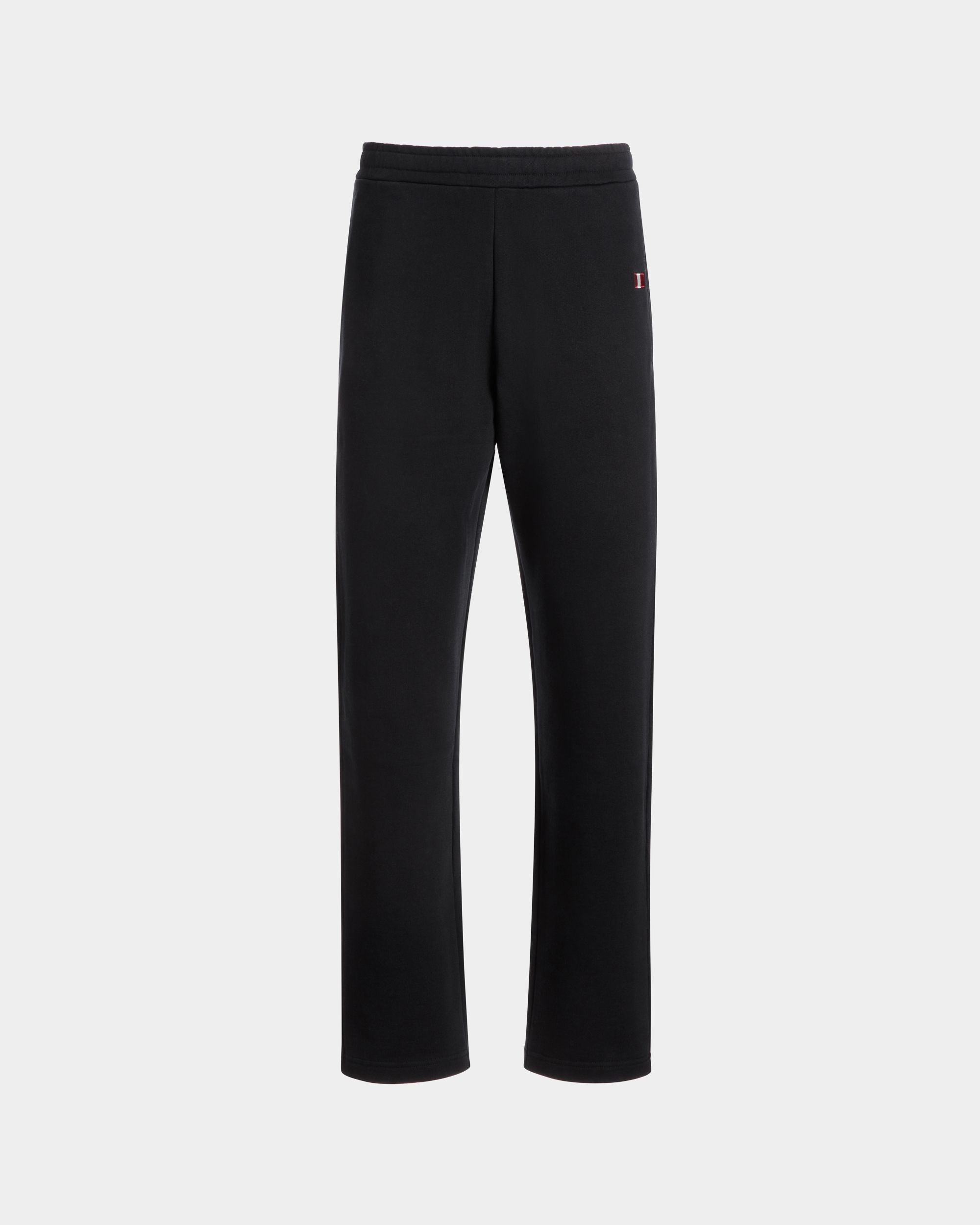Pantalon De Survêtement Avec Détail Bally Flag En Coton Noir - Homme - Bally - 01