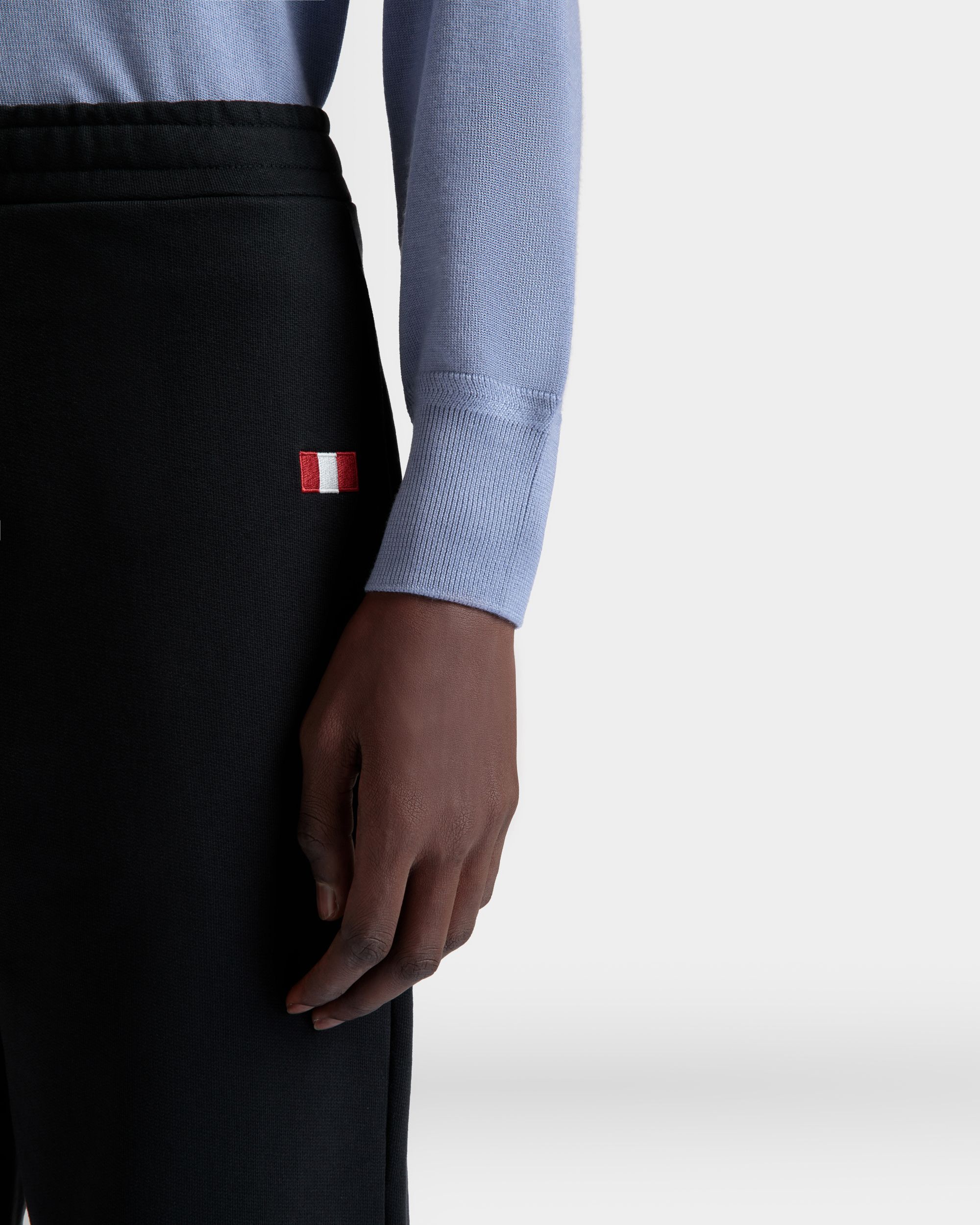Pantalon De Survêtement Avec Détail Bally Flag En Coton Noir - Homme - Bally - 03