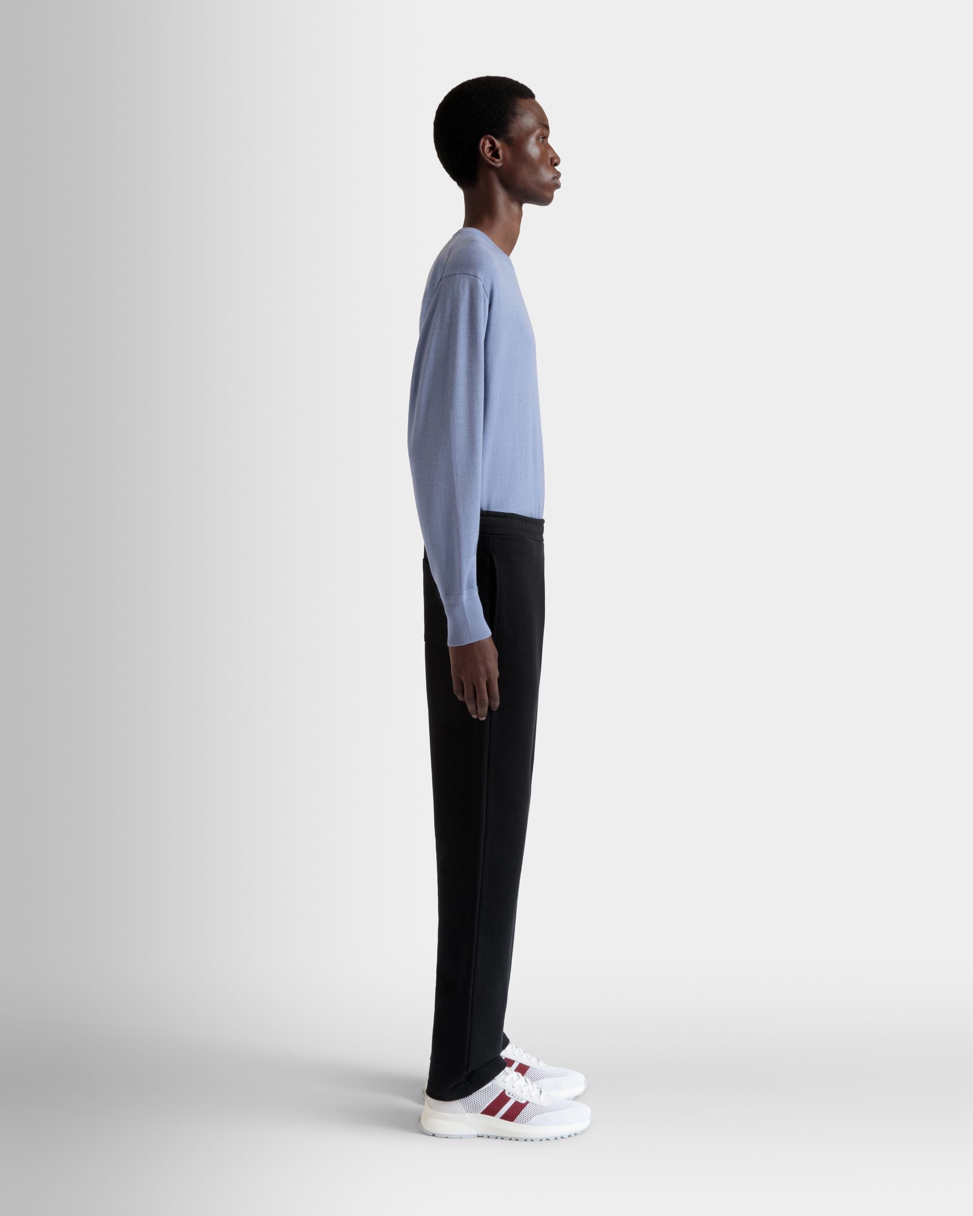 Pantalon De Survêtement Avec Détail Bally Flag En Coton Noir - Homme - Bally - 05