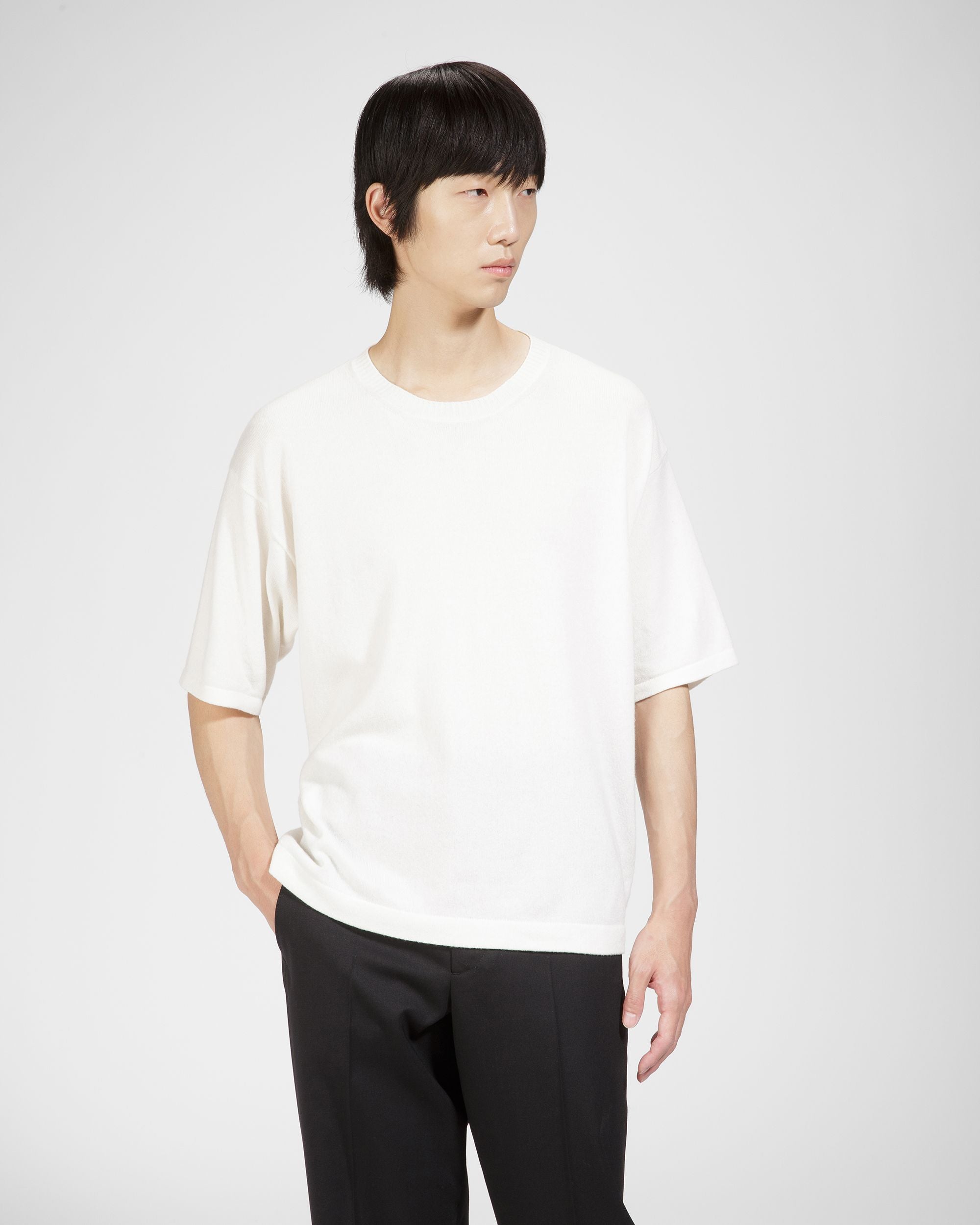 T-Shirt En Tricot Cachemire - Homme - Bally - 01