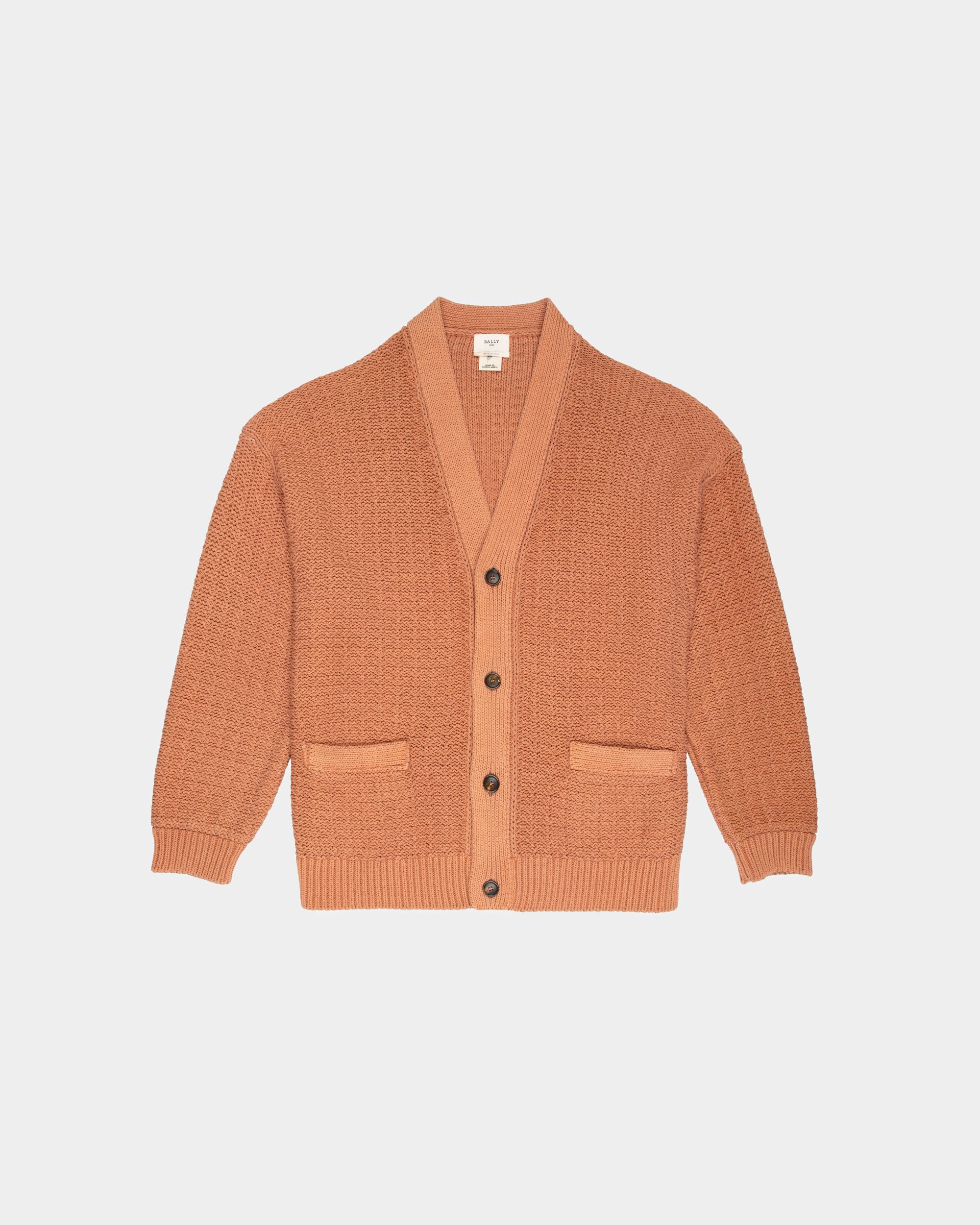 Organic Cotton Cardigan In Pink - Men's - Bally - 01