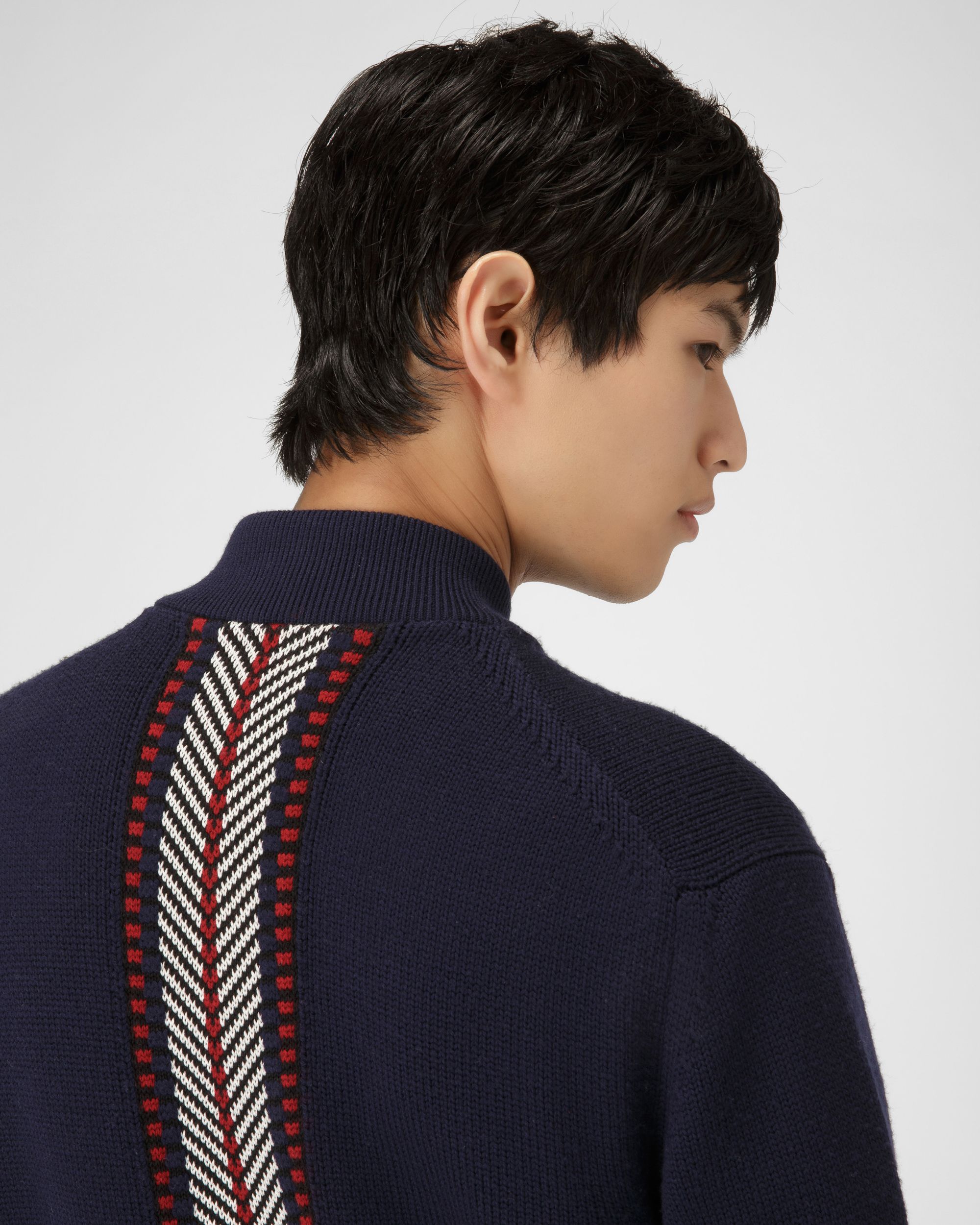 Cardigan Aus Marineblauer Wolle - Herren - Bally - 02