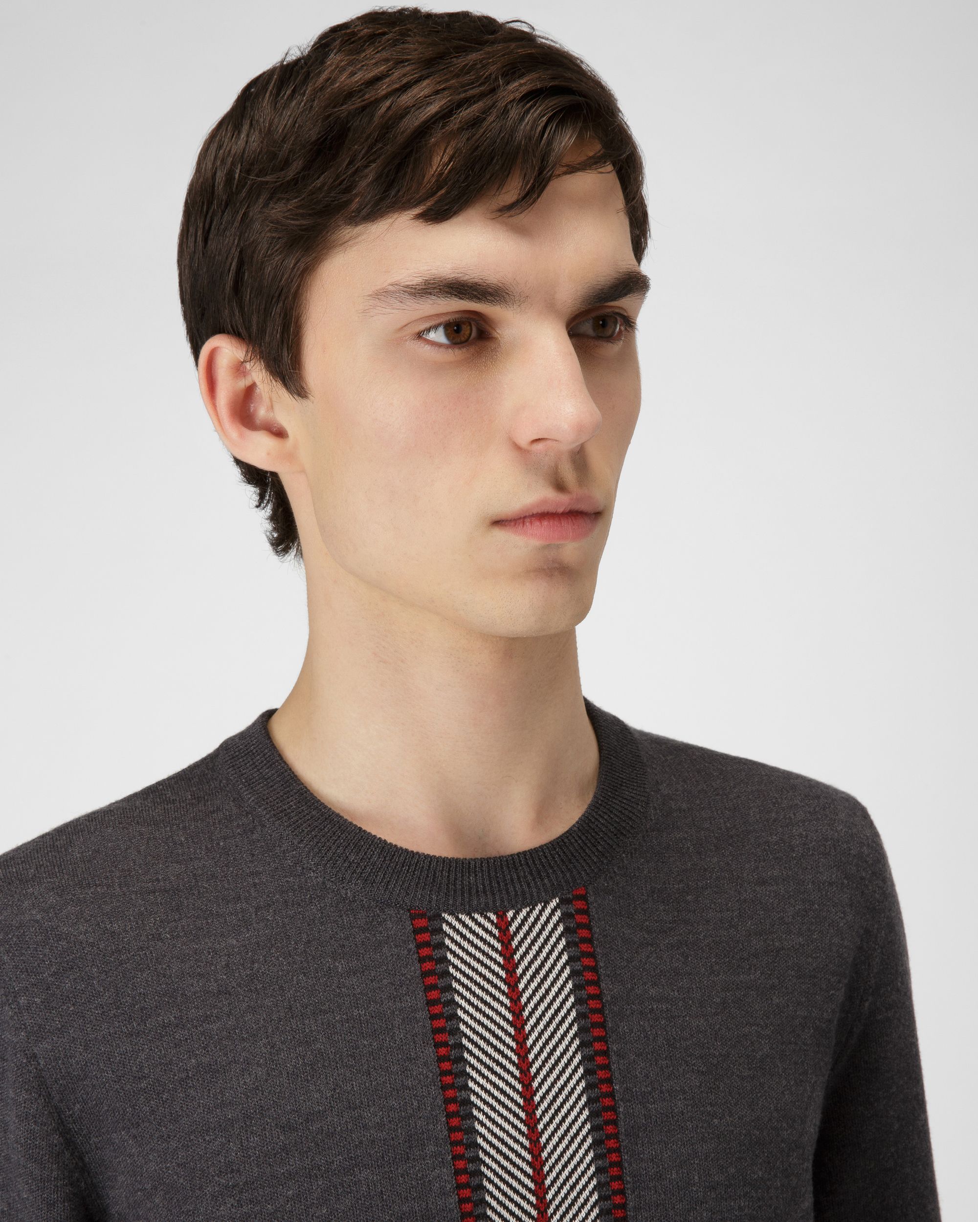 Col Ras Du Cou En Laine Grise - Homme - Bally - 02