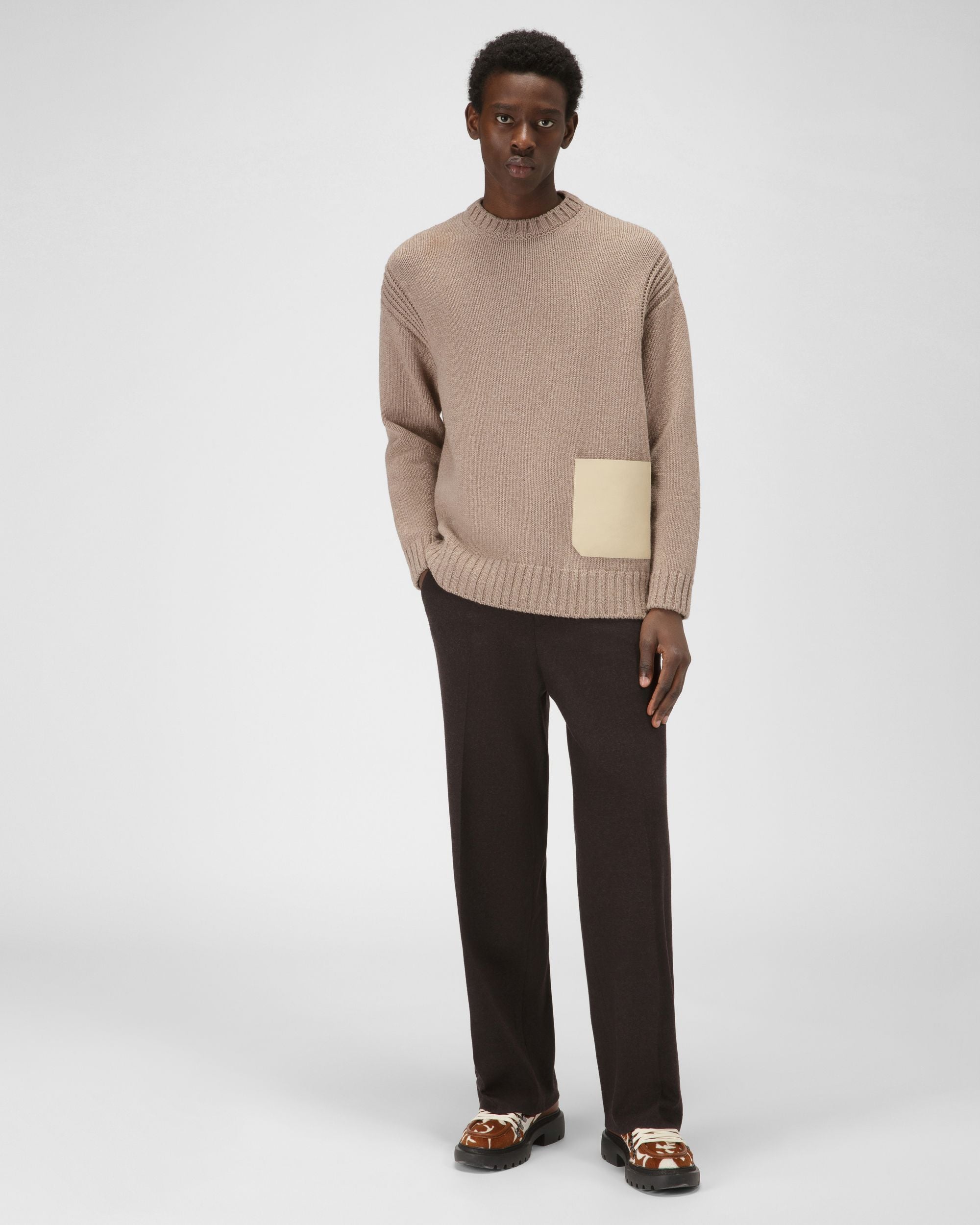Pull En Laine Beige - Homme - Bally - 05