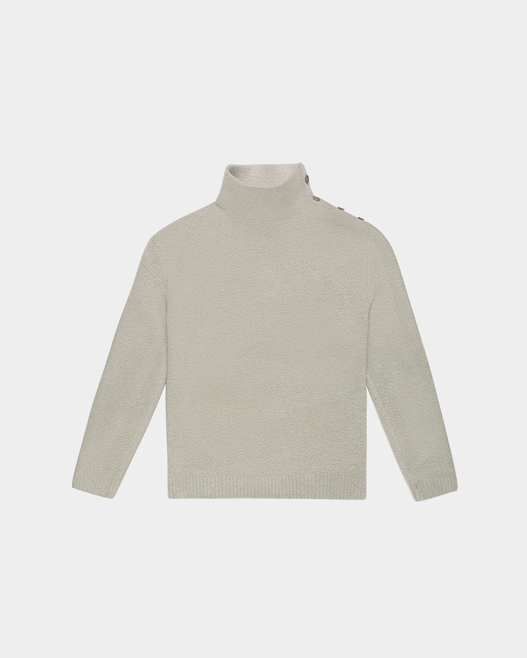 Wool Blend Roll Neck In Light Blue - Men's - Bally - 01