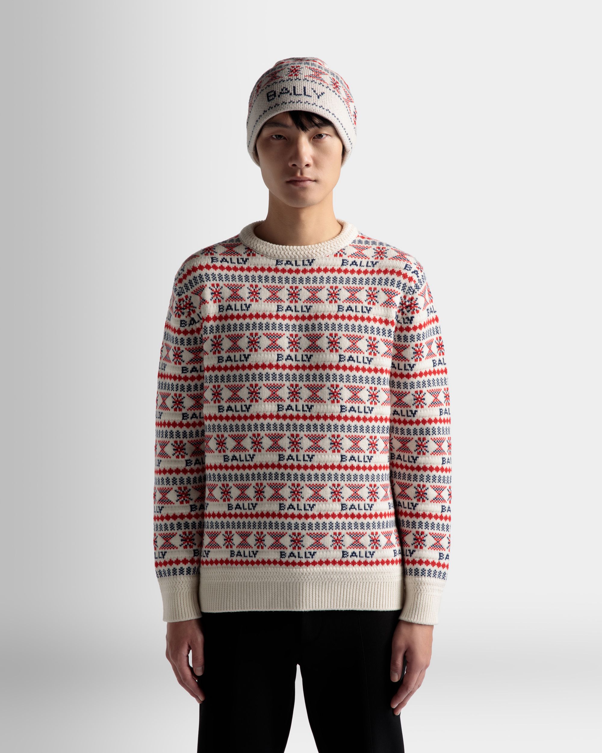 Men s Sweater In Multicolor Wool Bally