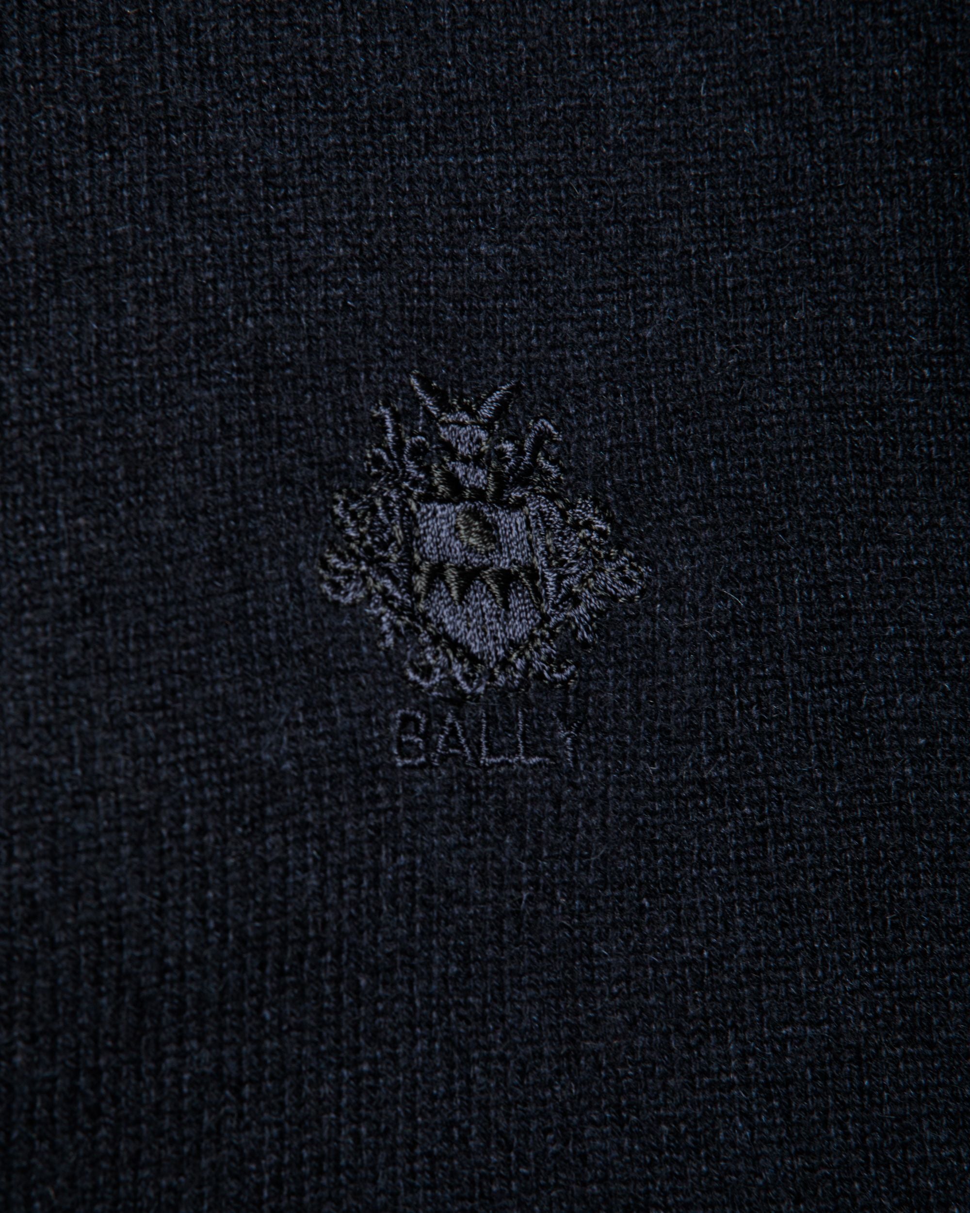 Cardigan With a Bally Crest in Navy Blue Cashmere - Herren - Bally - 02