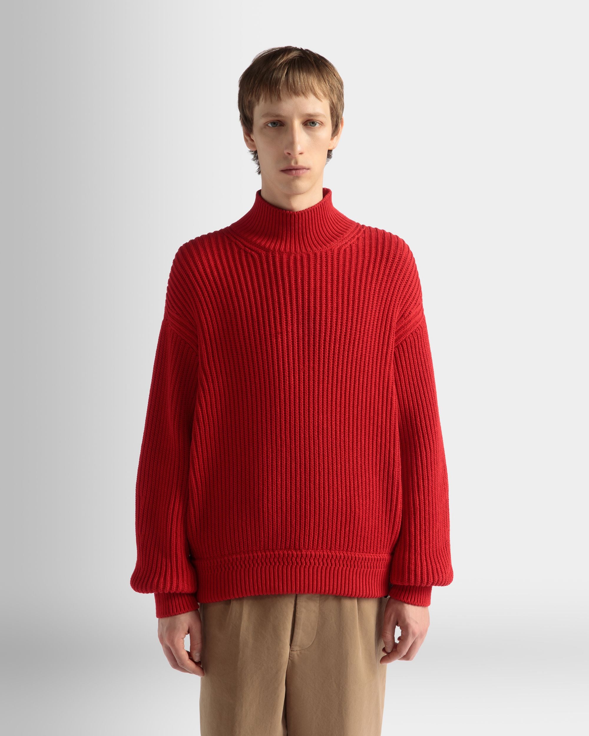Pull col roulé rouge homme on sale