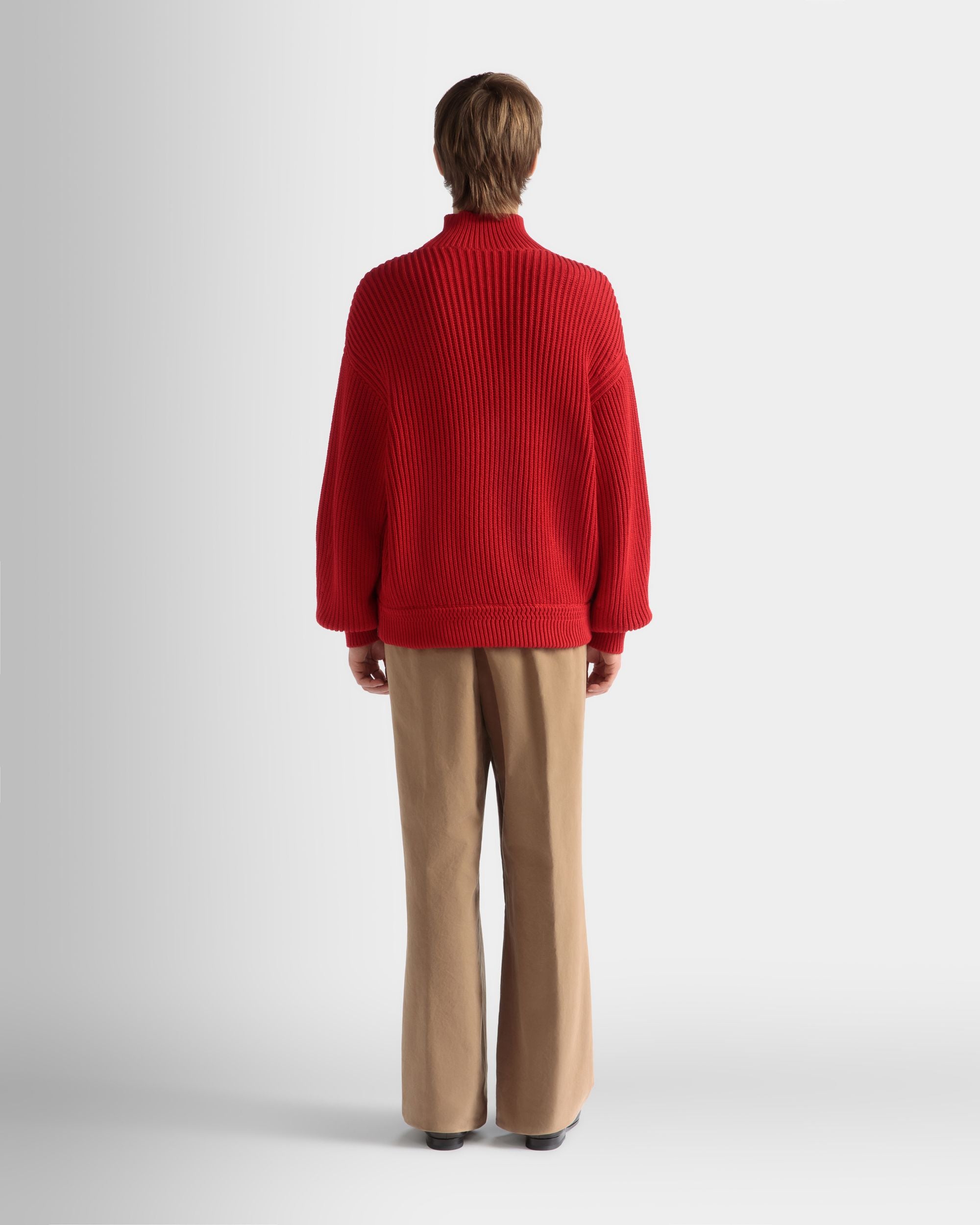 Pull À Col Roulé En Coton Candy Red - Homme - Bally - 06