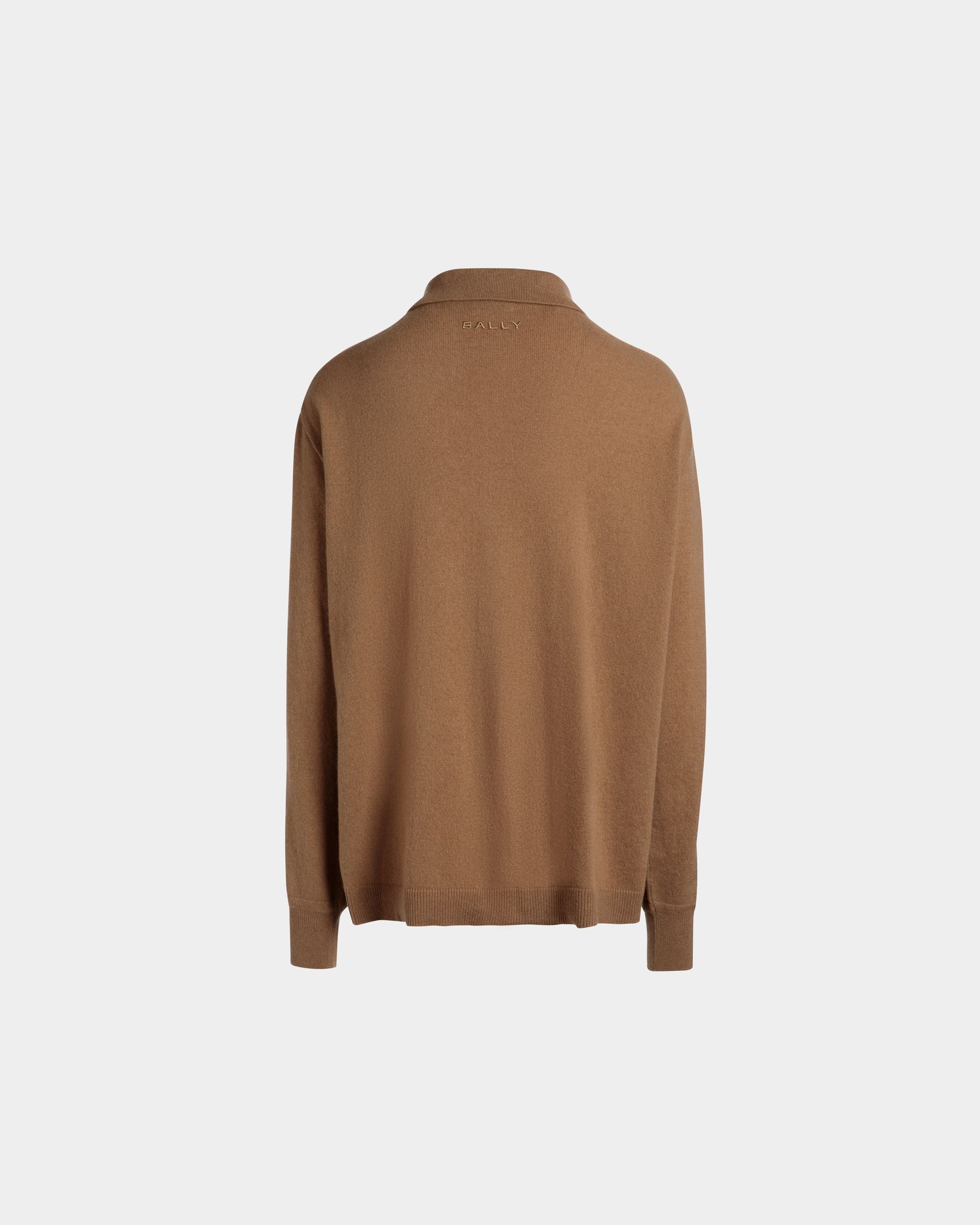 Chemise À Manches Longues Avec Logo En Cachemire Marron - Homme - Bally - 07